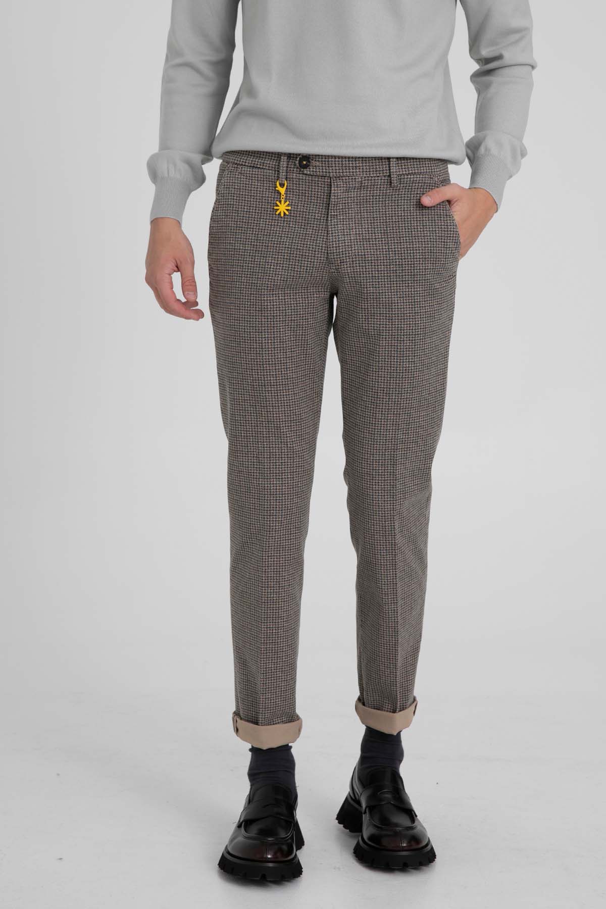 Manuel Ritz Slim Fit Kazayağı Desenli Yandan Cepli Pantolon-Libas Trendy Fashion Store