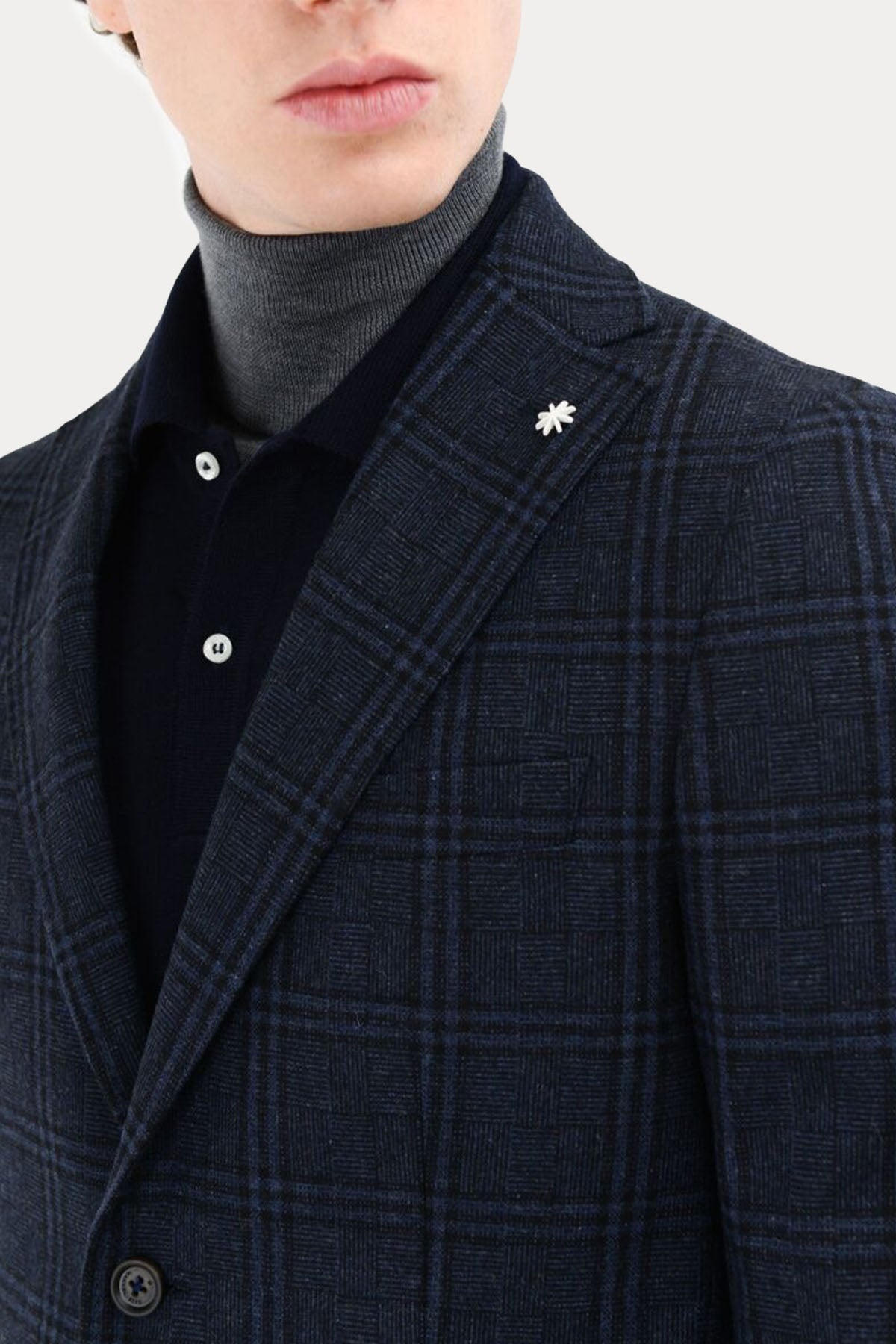 Manuel Ritz Ekoseli Yün Ceket-Libas Trendy Fashion Store