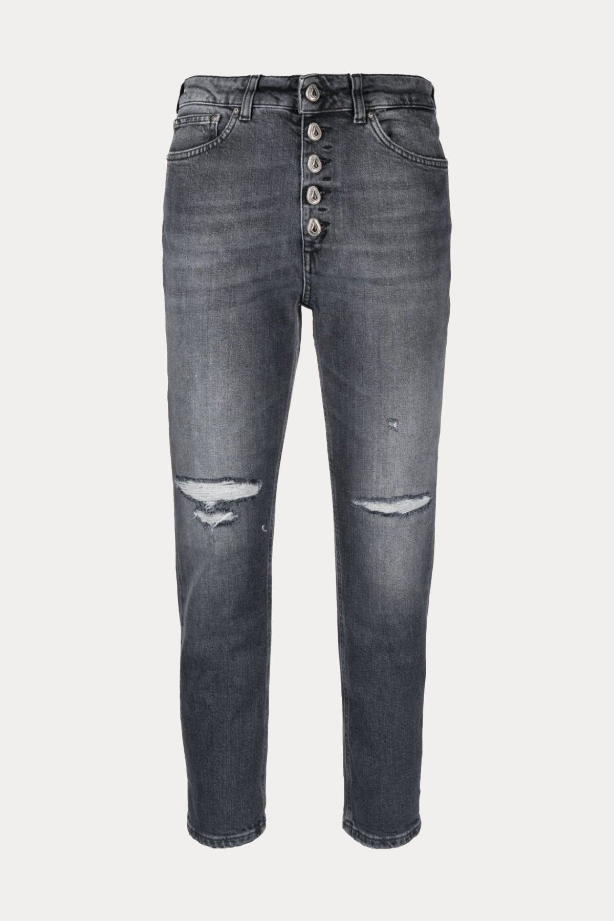 Dondup Koons Loose Fit Yüksek Bel Yırtık Detaylı Jeans-Libas Trendy Fashion Store