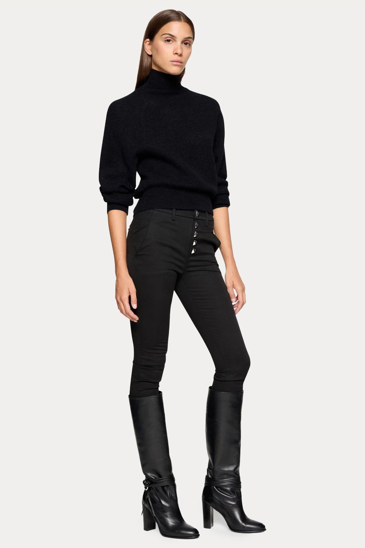 Dondup Slim Fit Yandan Cepli Yüksek Bel Pantolon-Libas Trendy Fashion Store
