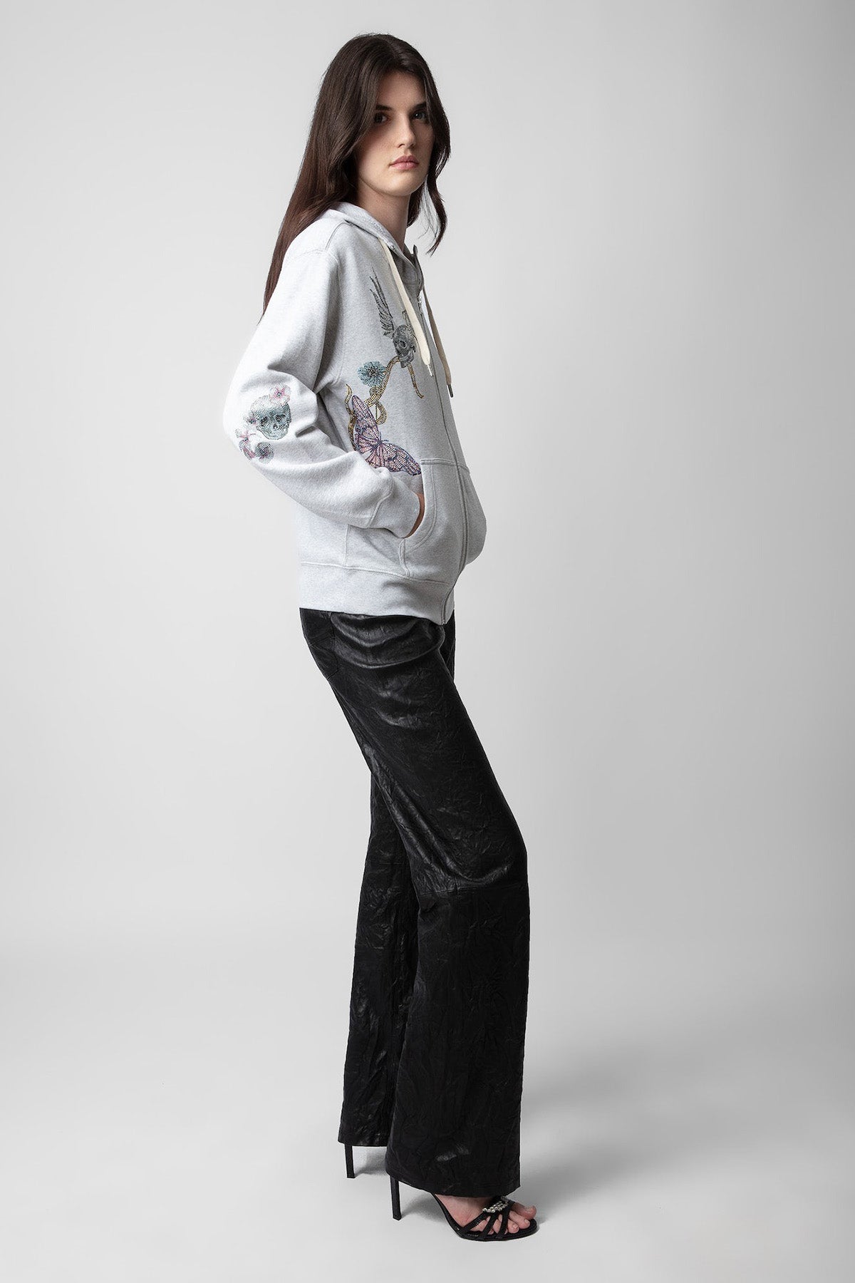 Zadig & Voltaire Logolu Kapüşonlu Sweatshirt Ceket-Libas Trendy Fashion Store