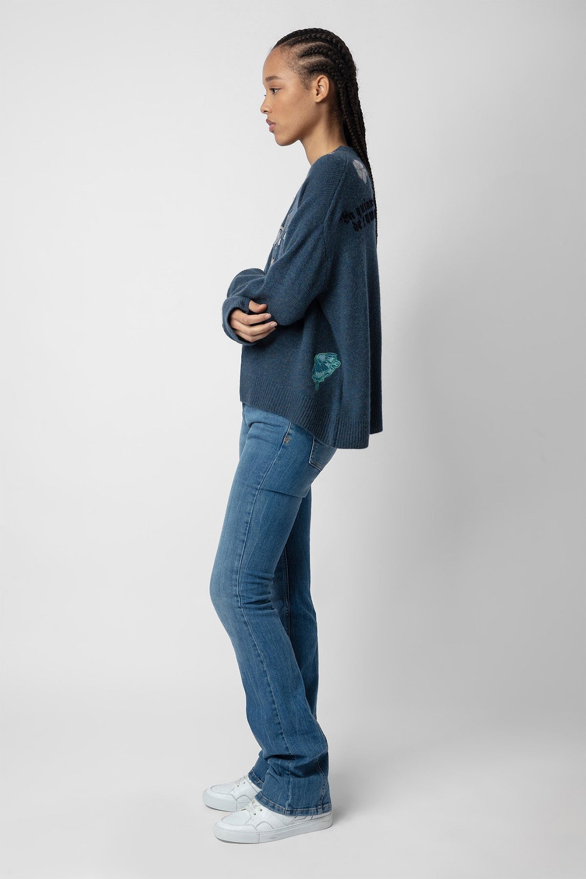 Zadig & Voltaire Logolu Örgü Kaşmir Triko-Libas Trendy Fashion Store