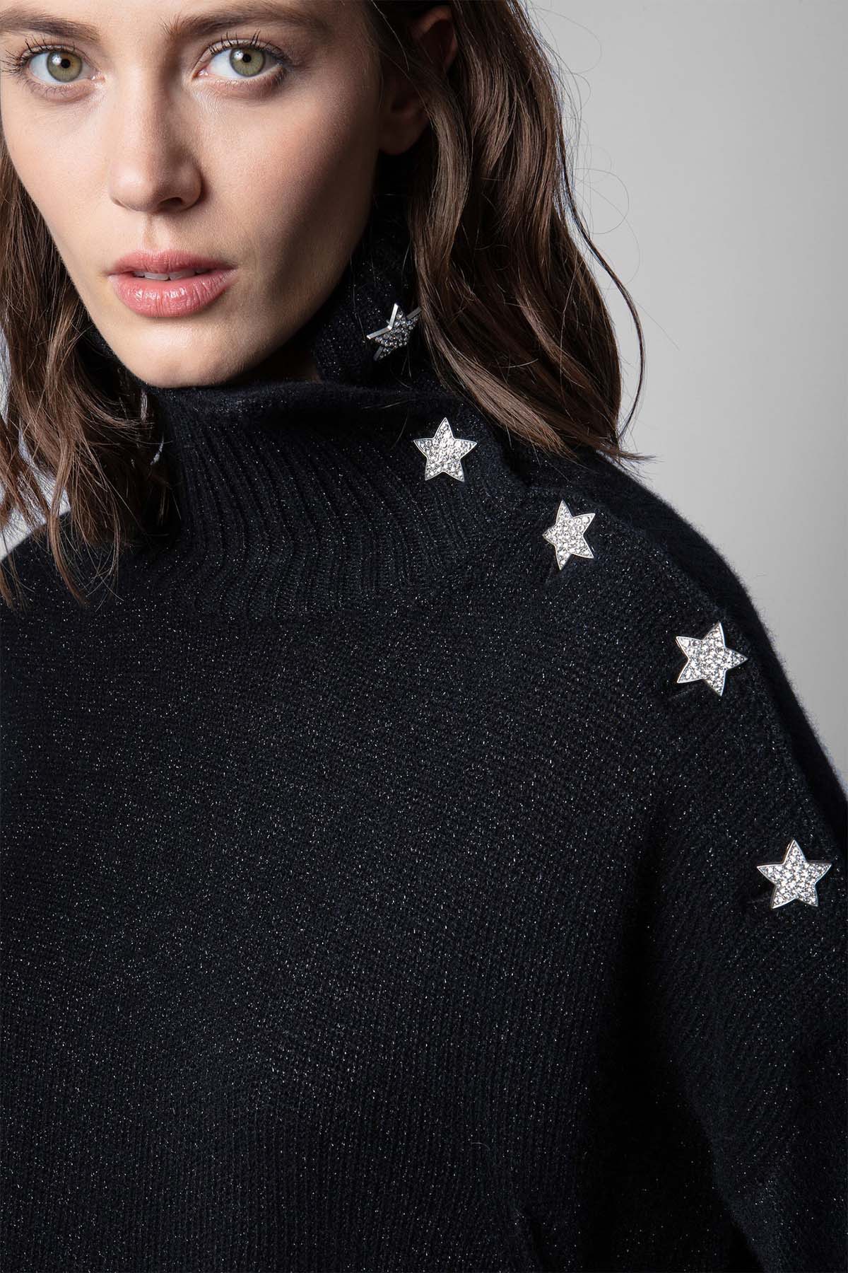 Zadig & Voltaire Geniş Kesim Balıkçı Yaka Kaşmir Triko-Libas Trendy Fashion Store