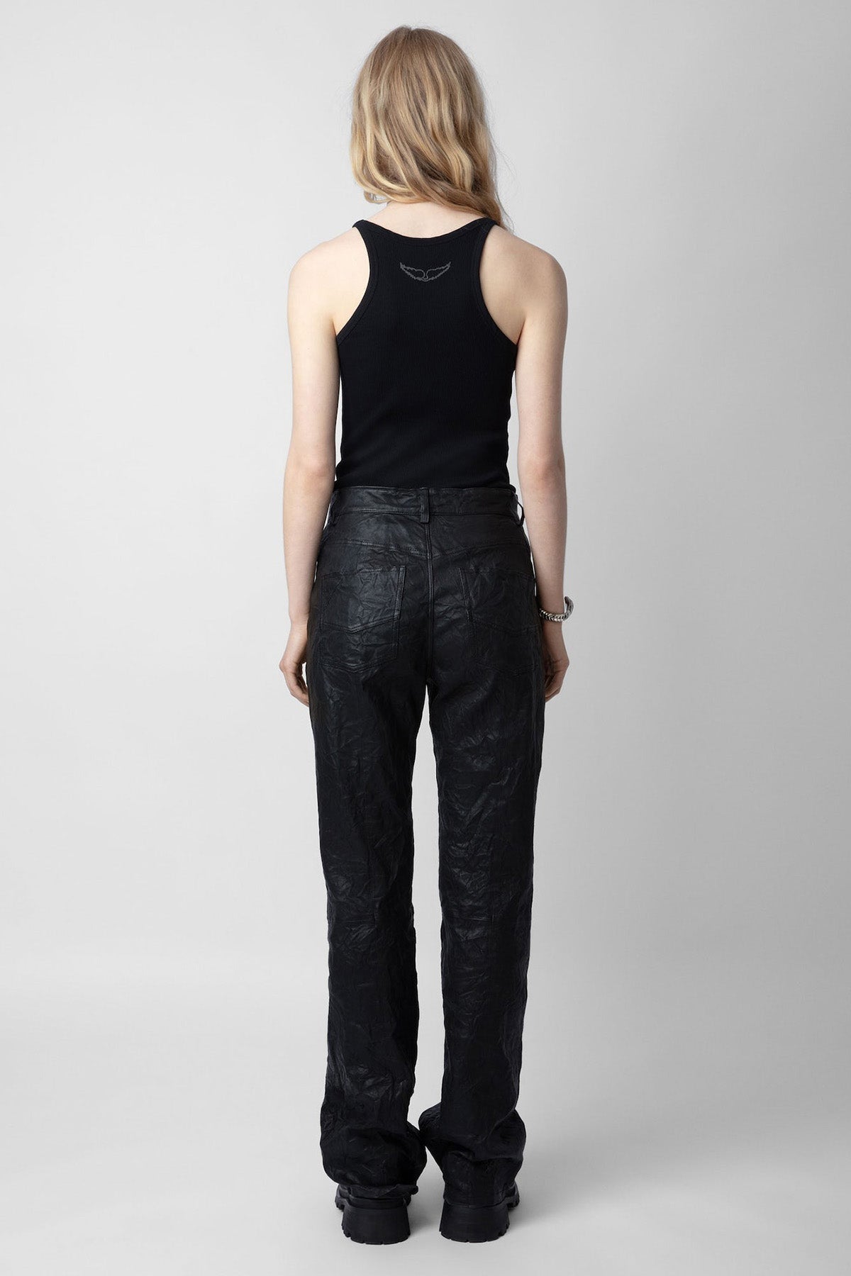 Zadig & Voltaire Geniş Yuvarlak Yaka Kolsuz T-shirt-Libas Trendy Fashion Store