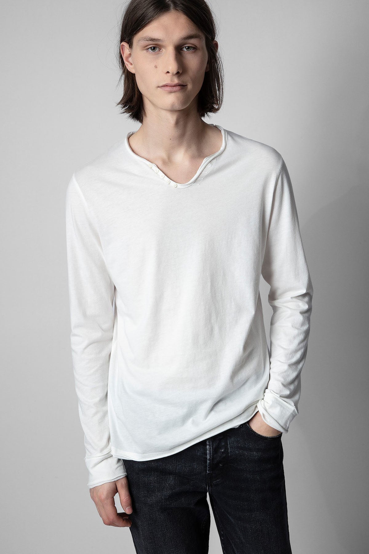 Zadig & Voltaire Yuvarlak Yaka Uzun Kollu T-shirt-Libas Trendy Fashion Store
