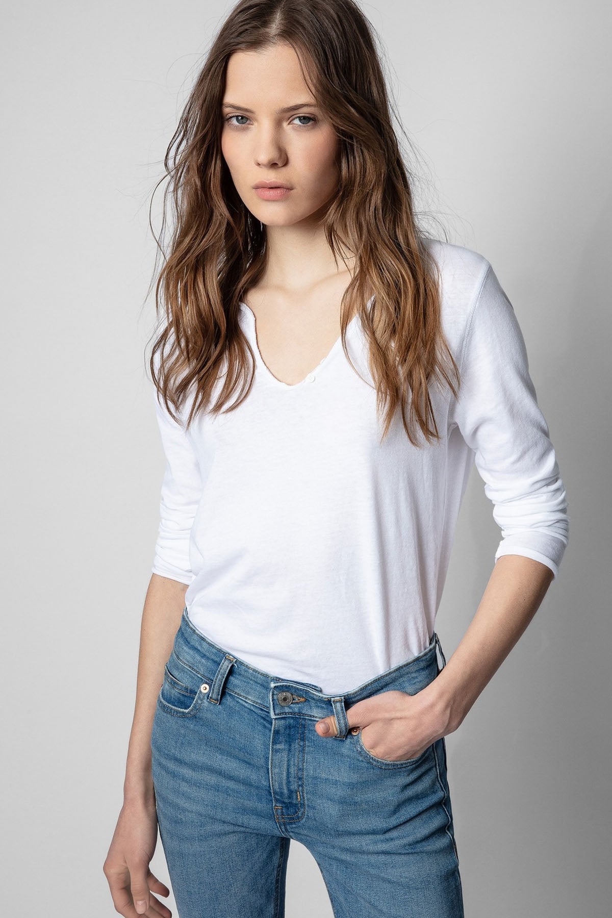 Zadig & Voltaire Kuru Kafalı Uzun Kollu T-shirt-Libas Trendy Fashion Store