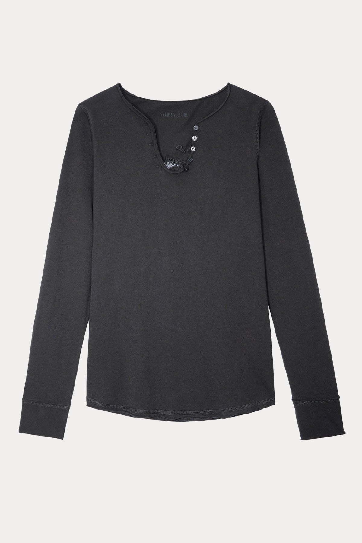 Zadig & Voltaire Dantel Nakış Desenli Uzun Kollu T-shirt-Libas Trendy Fashion Store