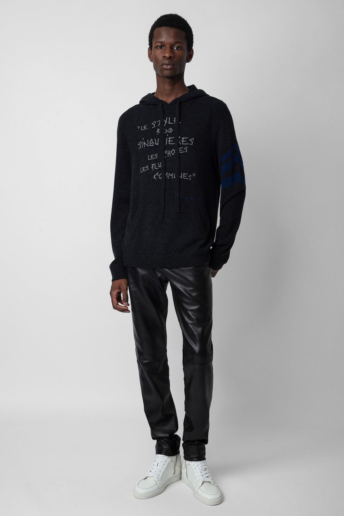Zadig & Voltaire Logolu Kapüşonlu Kaşmirli Örgü Yün Triko-Libas Trendy Fashion Store