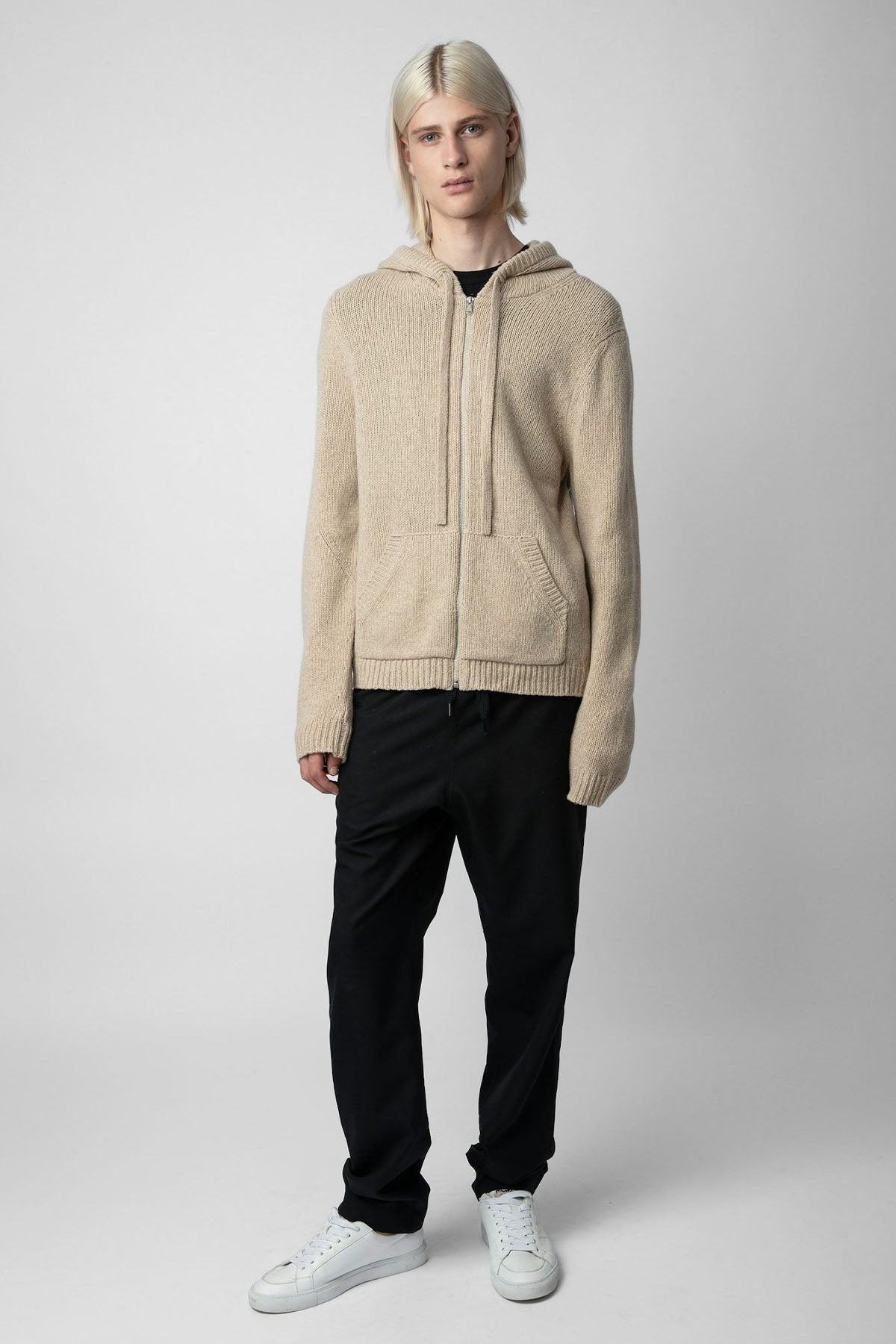 Zadig & Voltaire Logolu Kapüşonlu Örgü Yün Triko Ceket-Libas Trendy Fashion Store