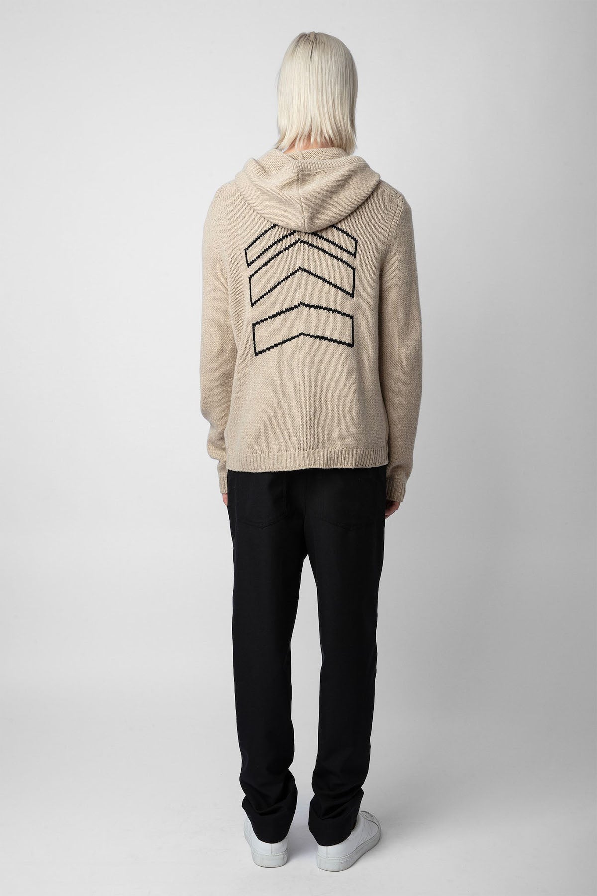 Zadig & Voltaire Logolu Kapüşonlu Örgü Yün Triko Ceket-Libas Trendy Fashion Store