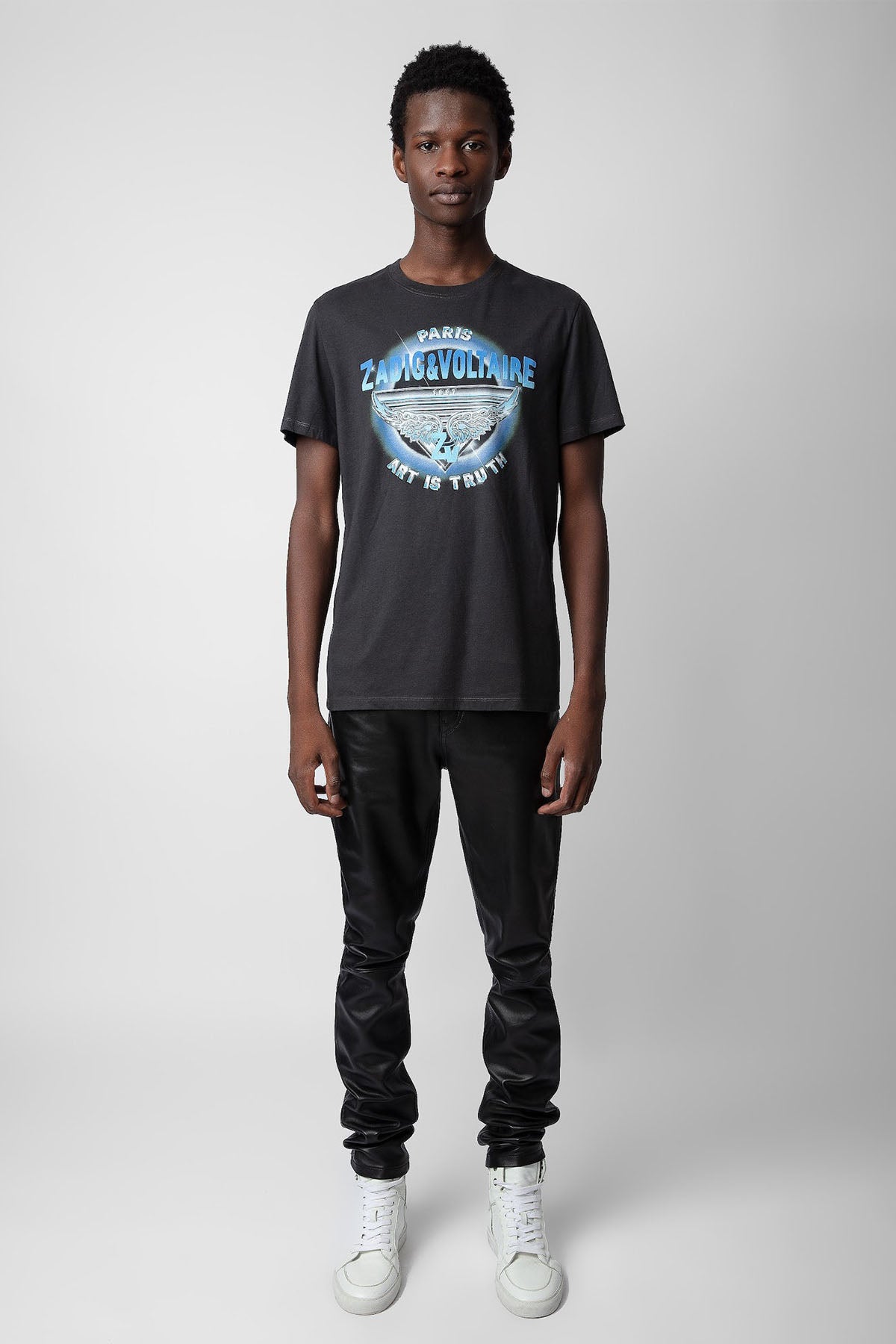 Zadig & Voltaire Yuvarlak Yaka Logolu T-shirt-Libas Trendy Fashion Store