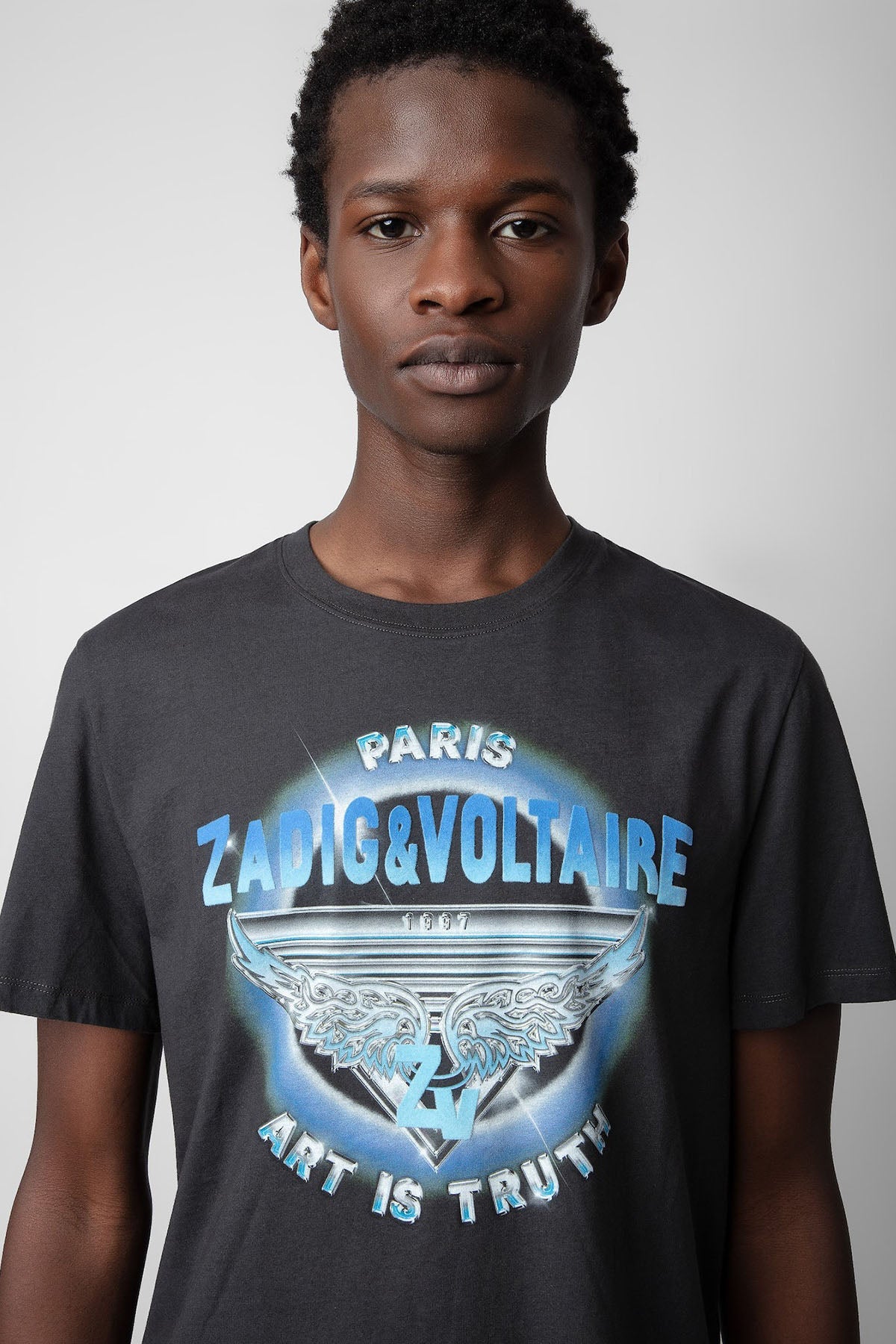 Zadig & Voltaire Yuvarlak Yaka Logolu T-shirt-Libas Trendy Fashion Store