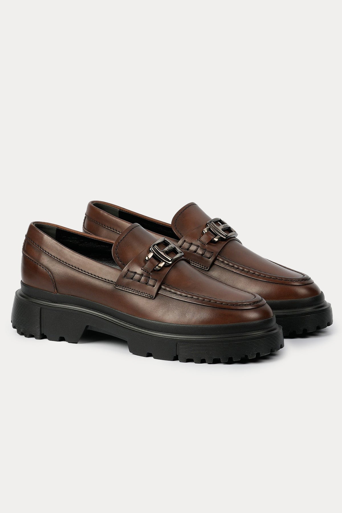 Hogan Metal Tokalı Deri Loafer Ayakkabı-Libas Trendy Fashion Store