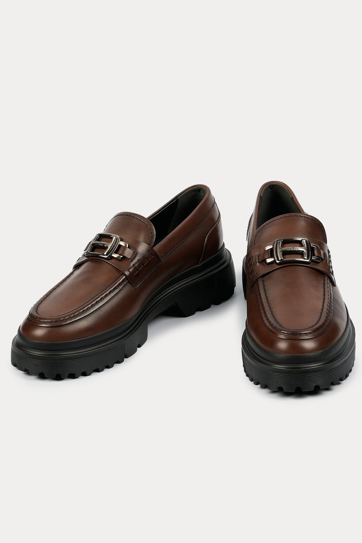 Hogan Metal Tokalı Deri Loafer Ayakkabı HXM6290EP20QTUS013
