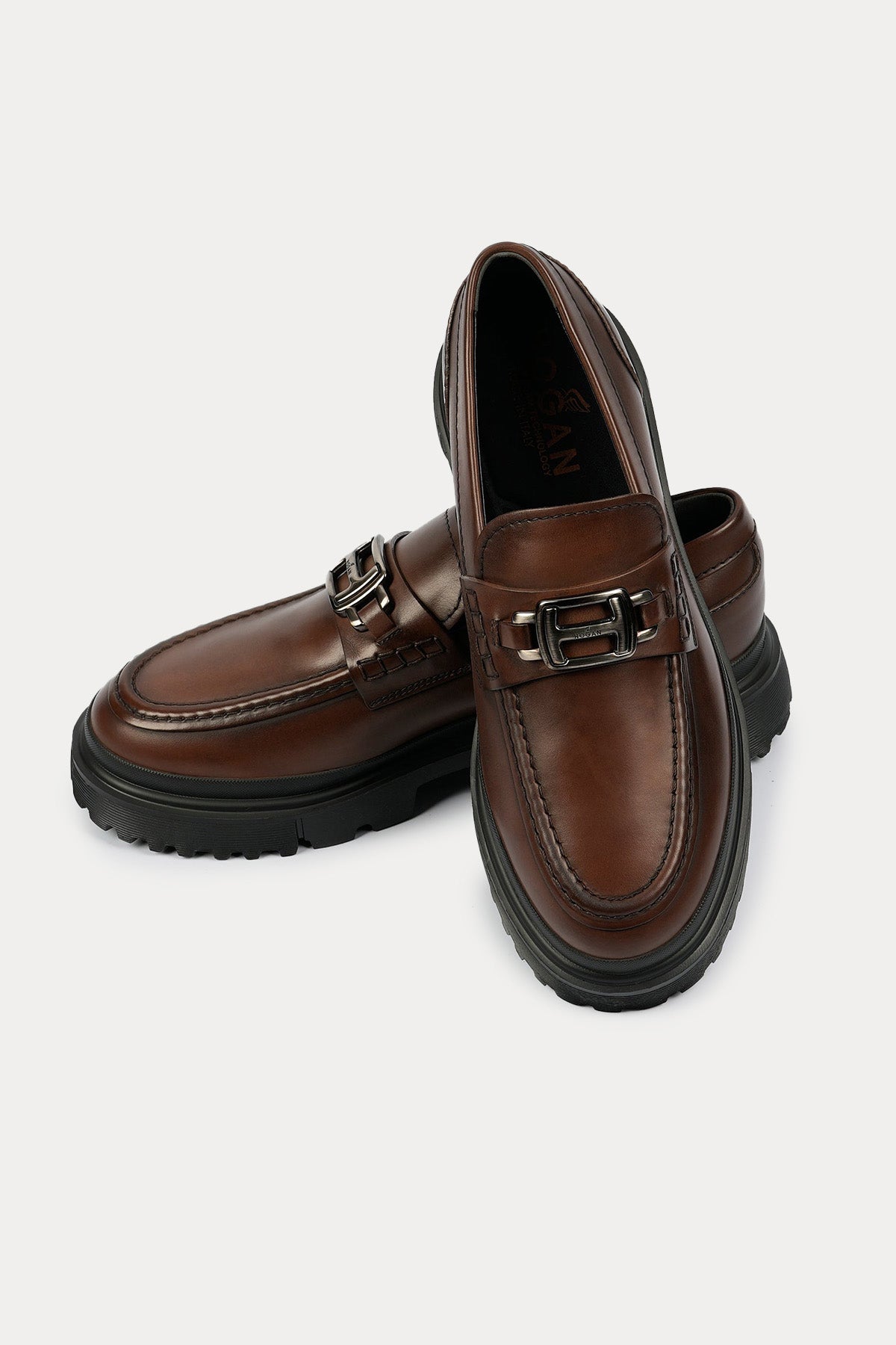 Hogan Metal Tokalı Deri Loafer Ayakkabı-Libas Trendy Fashion Store