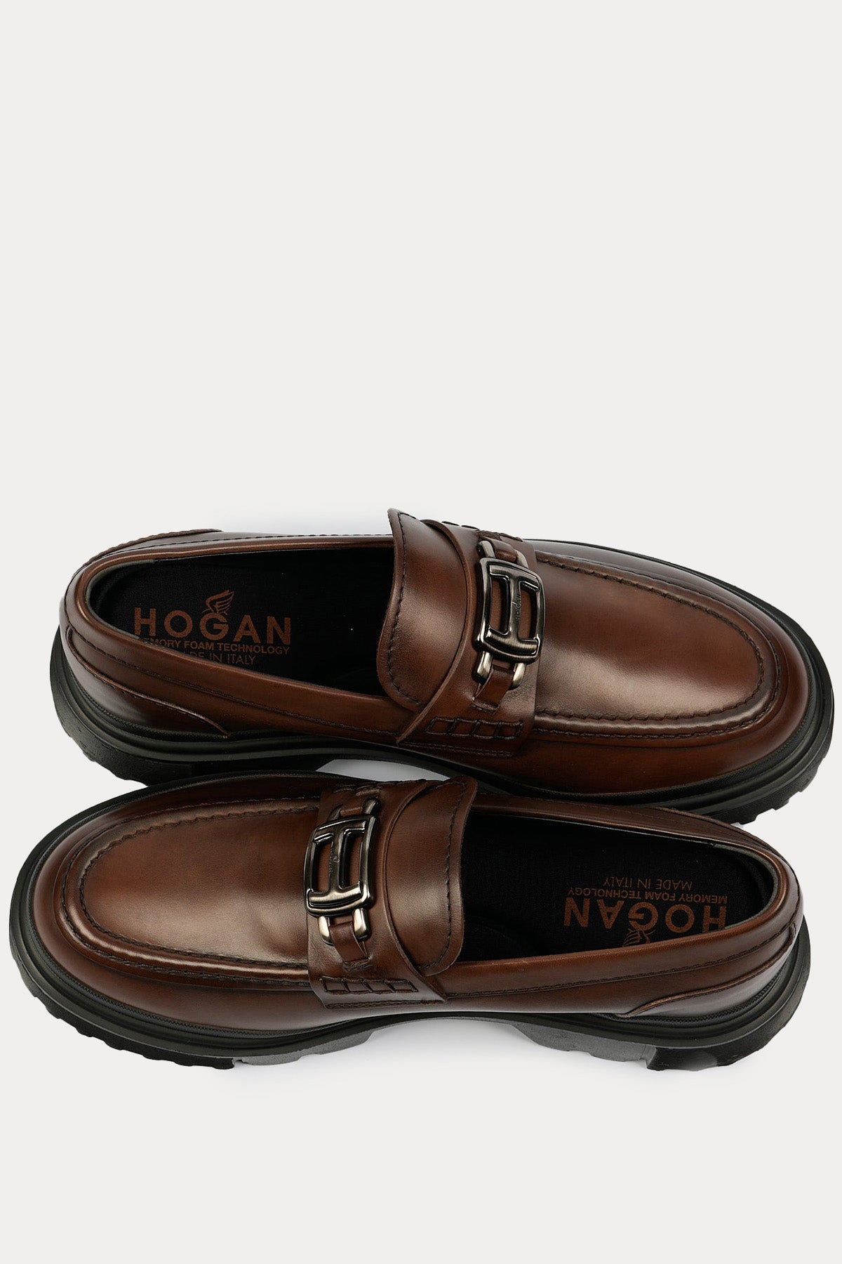 Hogan Metal Tokalı Deri Loafer Ayakkabı HXM6290EP20QTUS013