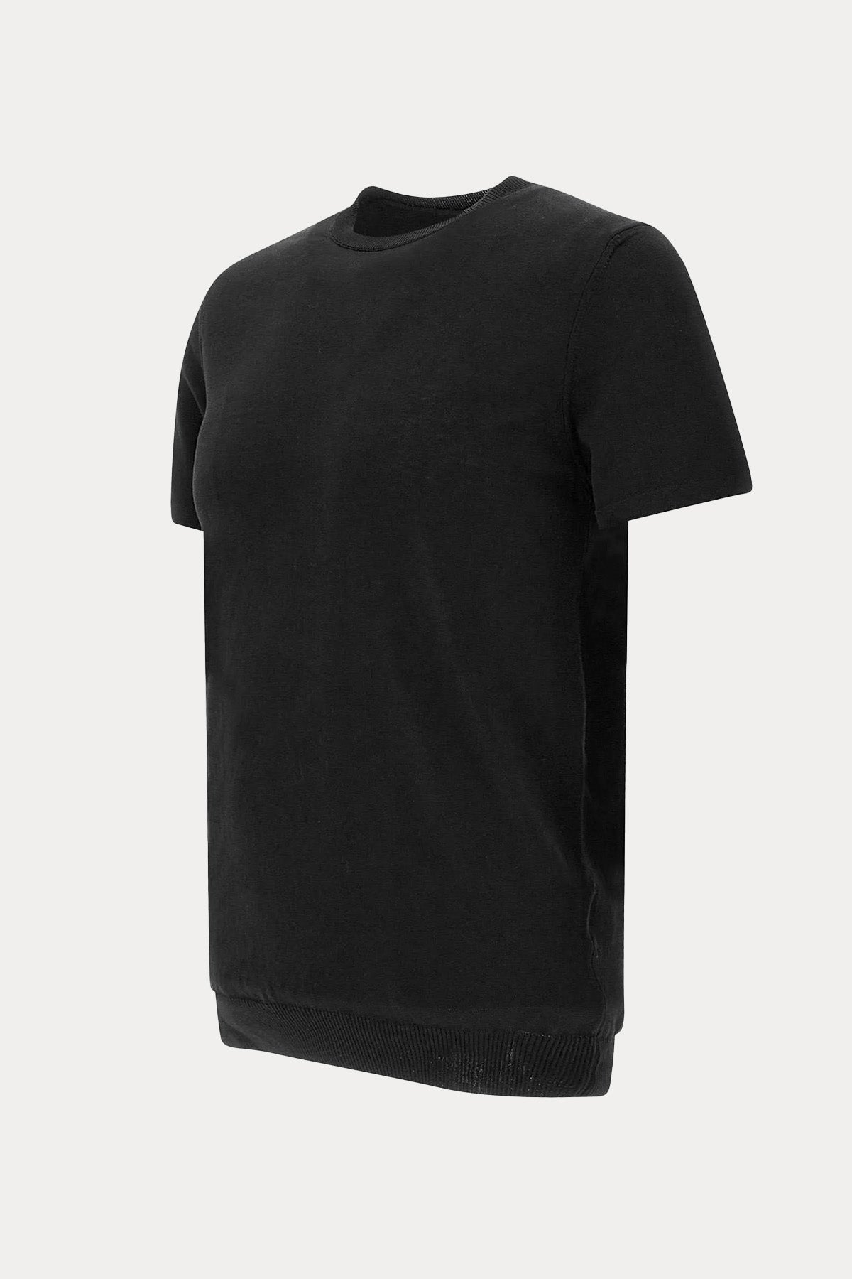 Manifattura Yuvarlak Yaka İnce Örgü T-shirt-T-shirt-Libas
