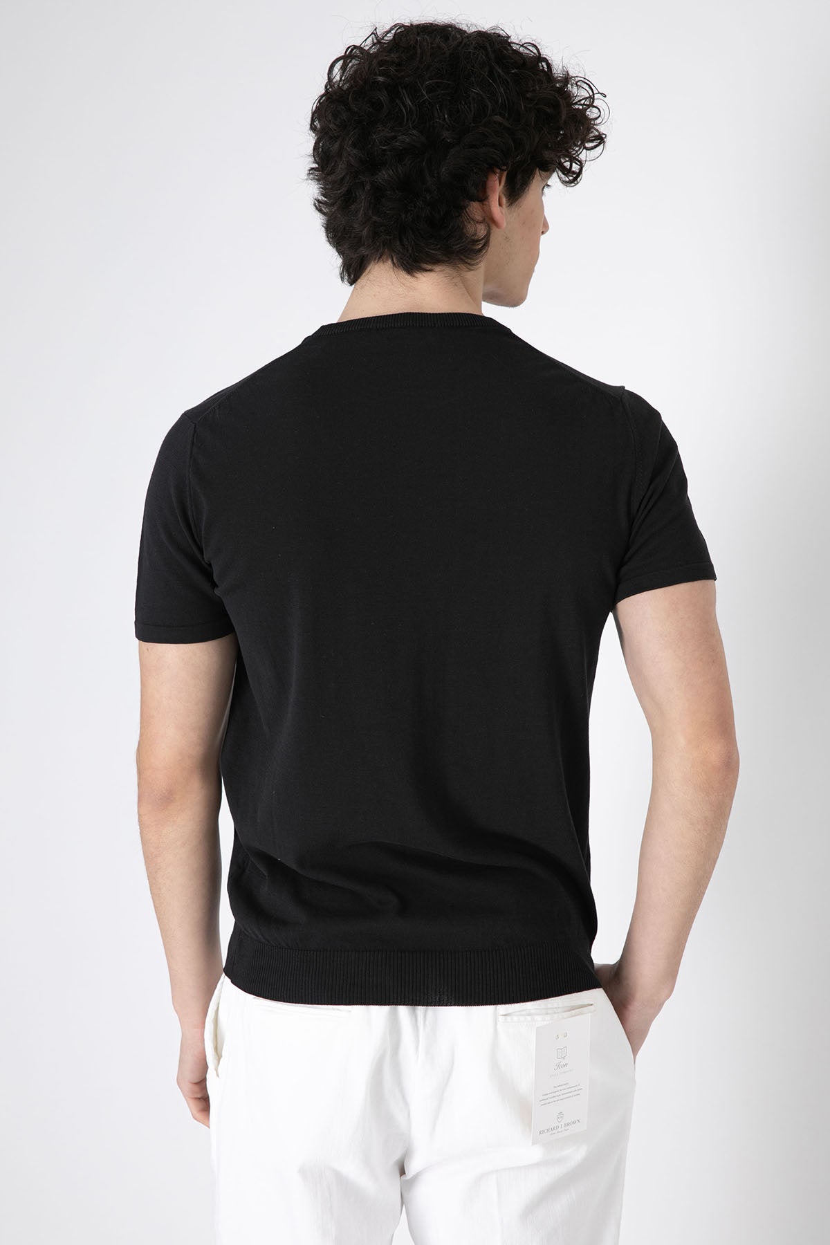 Manifattura Yuvarlak Yaka İnce Örgü T-shirt-T-shirt-Libas