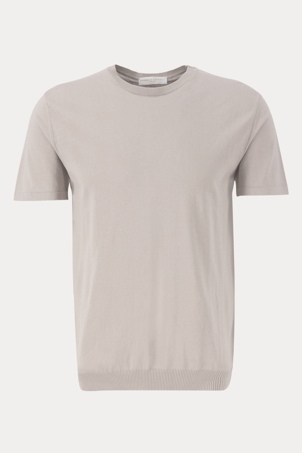 Manifattura Yuvarlak Yaka İnce Örgü T-shirt