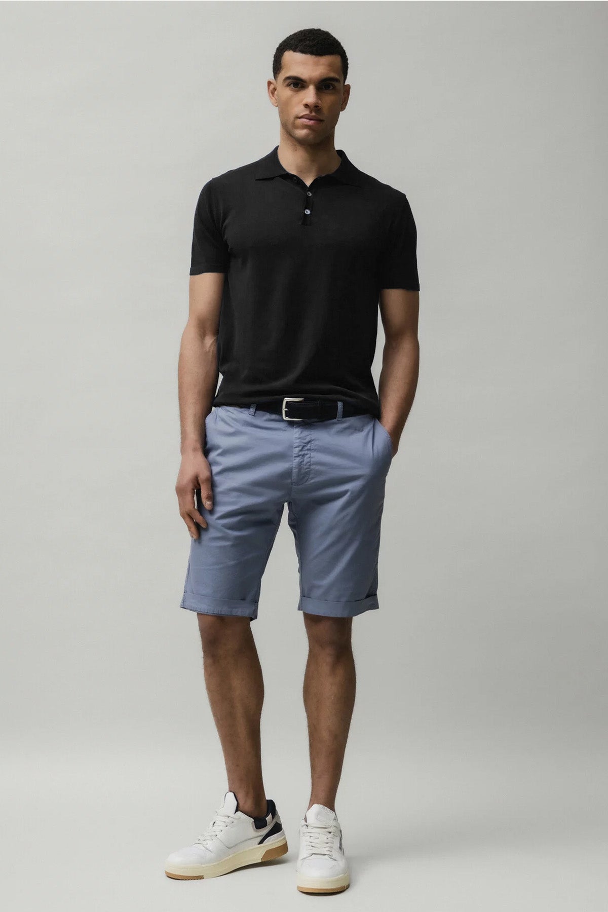 Manifattura İnce Örgü Polo Yaka T-shirt-T-shirt-Libas