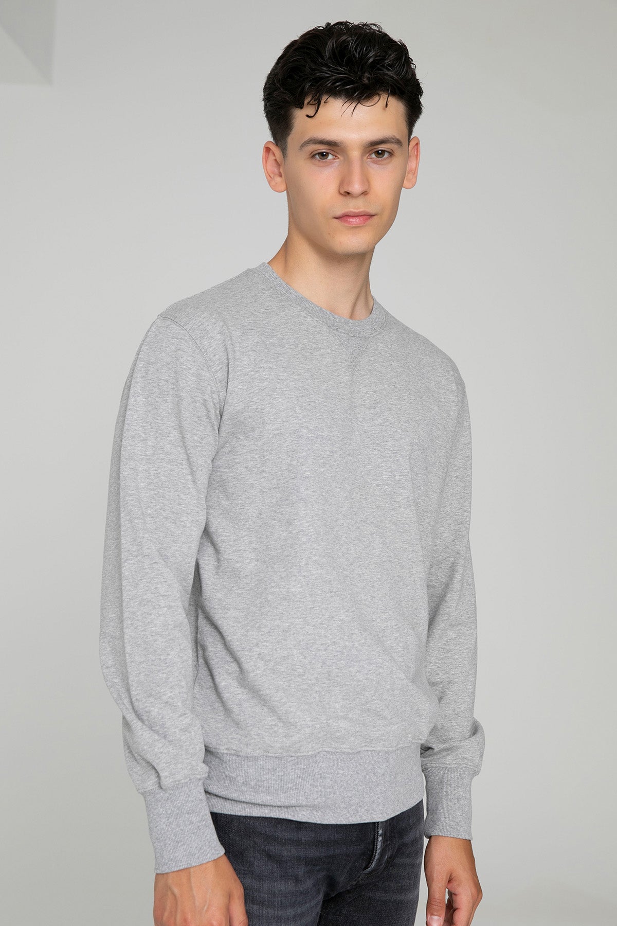Manifattura Yuvarlak Yaka Sweatshirt-Sweatshirt-Libas