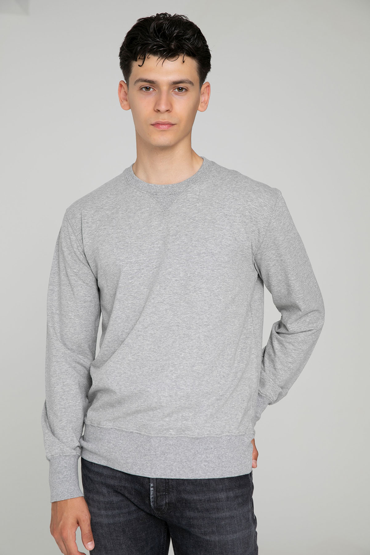 Manifattura Yuvarlak Yaka Sweatshirt-Sweatshirt-Libas
