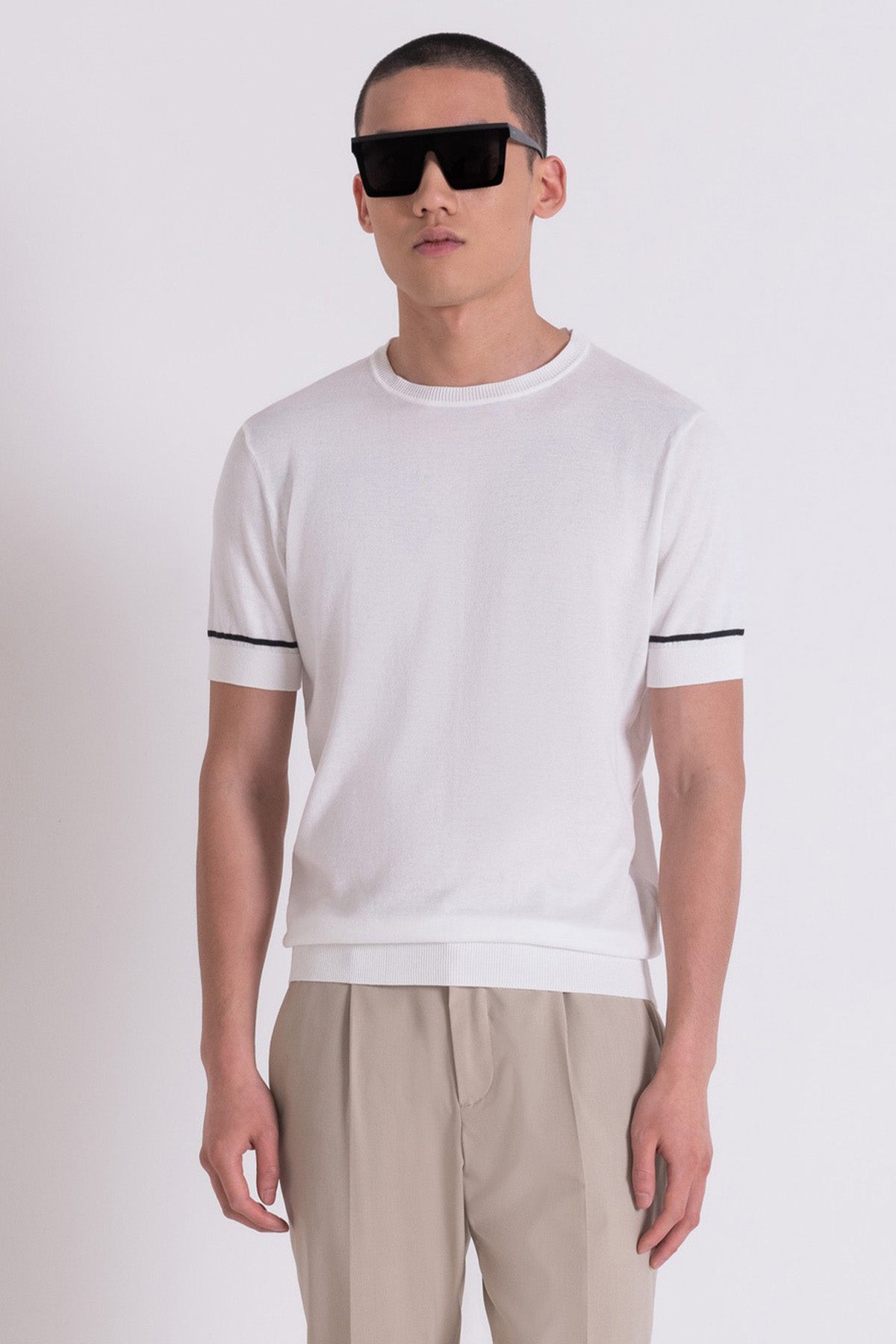 Antony Morato Regular Fit Yuvarlak Yaka Örgü Triko T-shirt-T-shirt-Libas