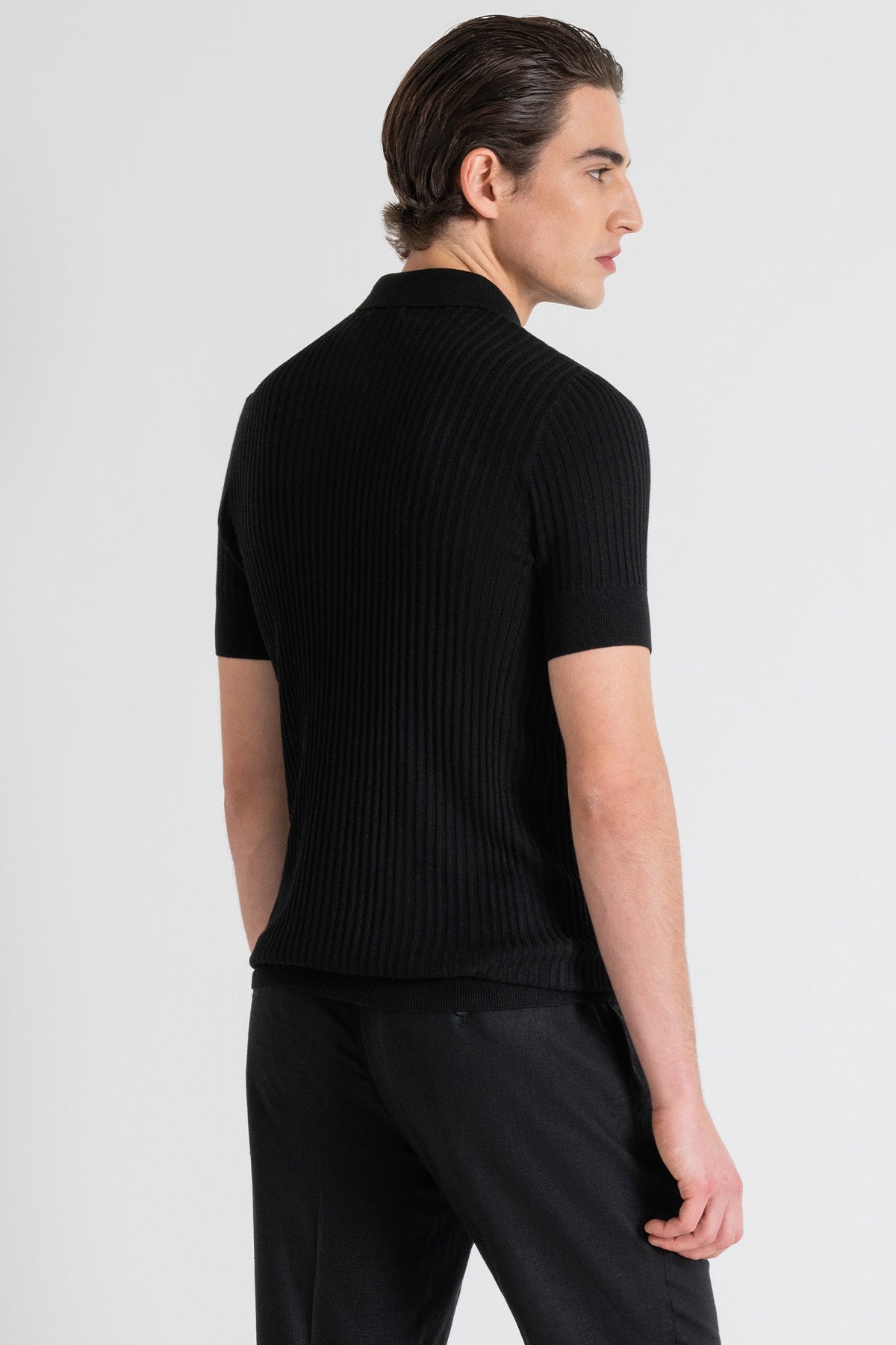Antony Morato Slim Fit Keten Örgü Polo Yaka T-shirt-T-shirt-Libas