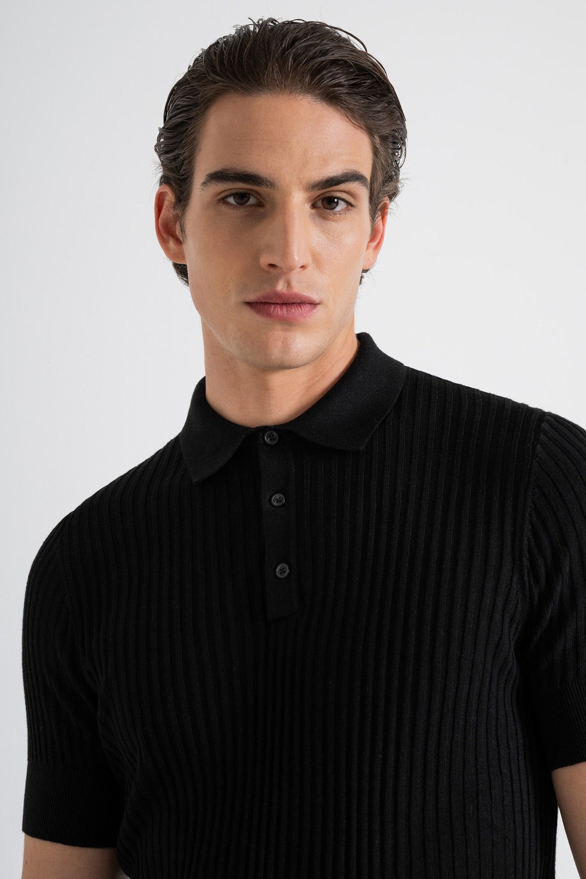 Antony Morato Slim Fit Keten Örgü Polo Yaka T-shirt-T-shirt-Libas