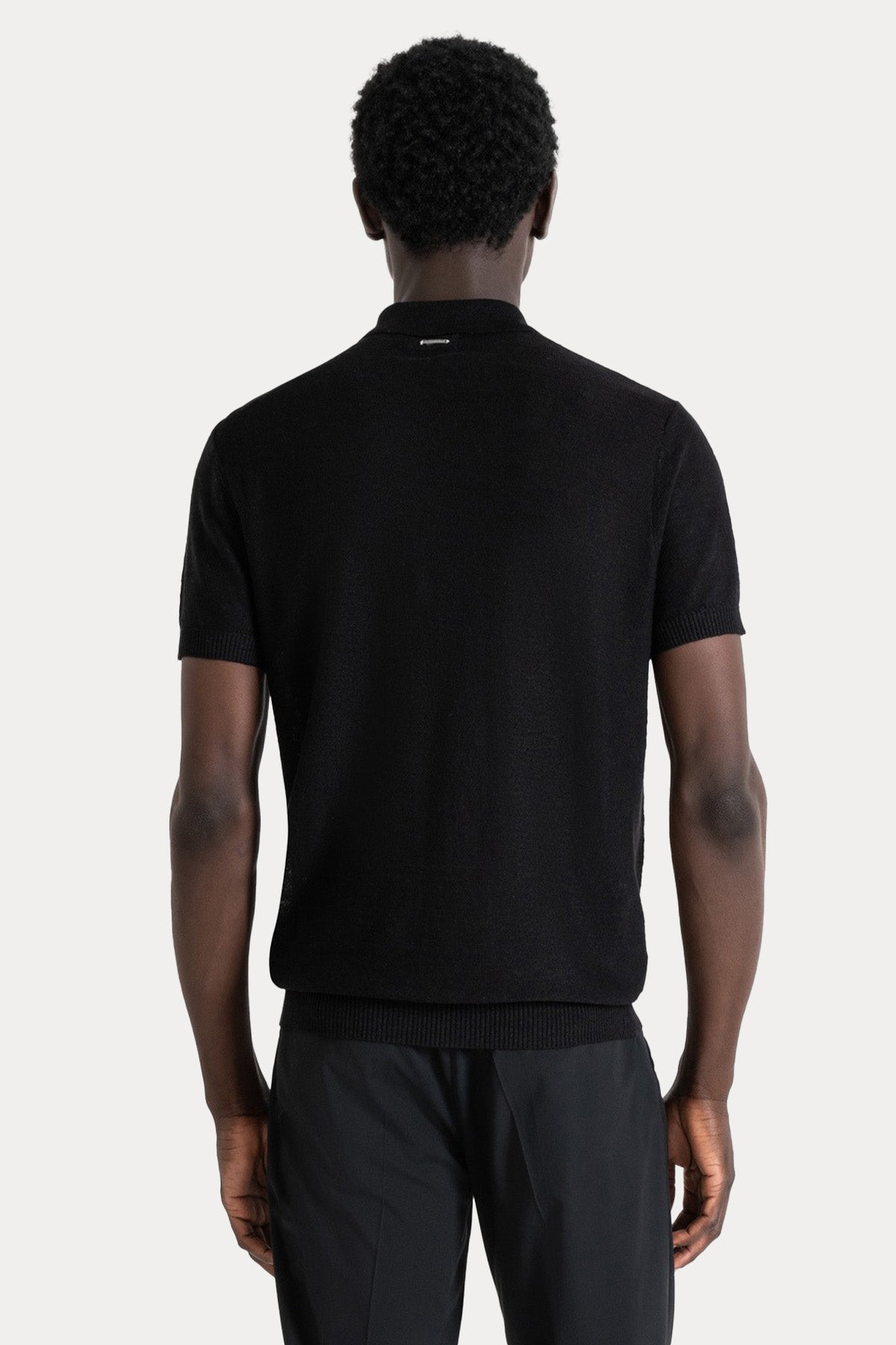 Antony Morato Regular Fit Keten Örgü Polo Yaka T-shirt-T-shirt-Libas