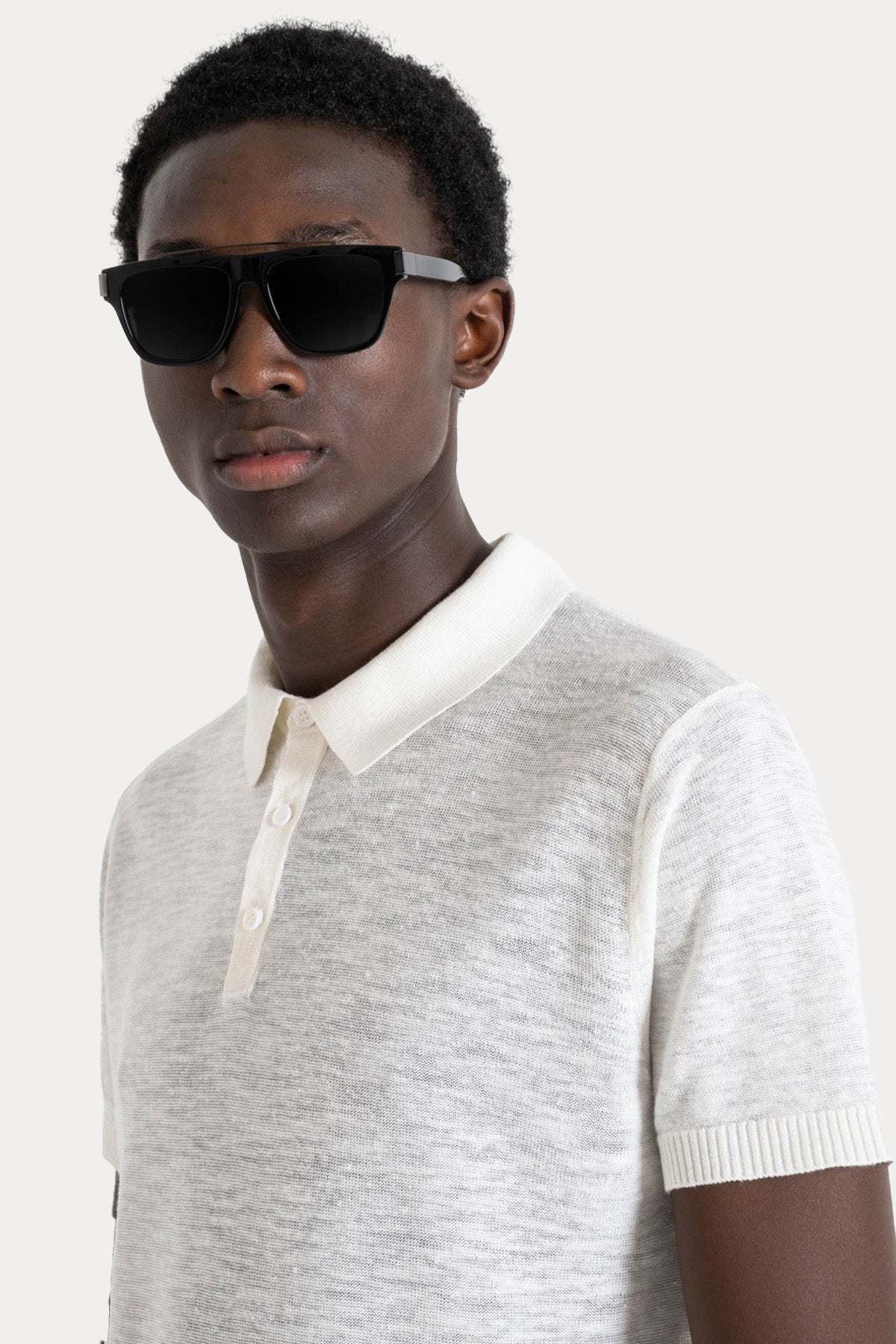 Antony Morato Regular Fit Keten Örgü Polo Yaka T-shirt-T-shirt-Libas
