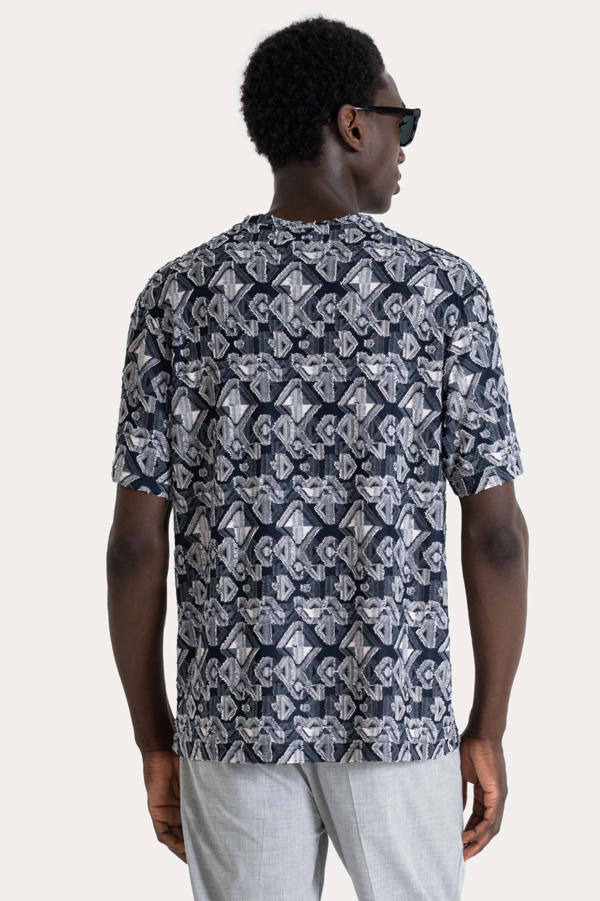 Antony Morato Relaxed Fit Yuvarlak Yaka Desenli T-shirt-T-shirt-Libas