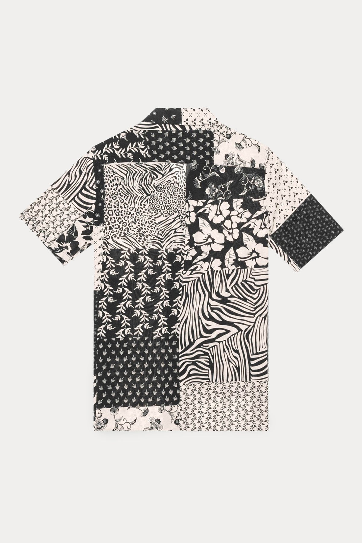 Antony Morato Straight Fit Kamp Yaka Patchwork Desenli Gömlek-Gömlek-Libas