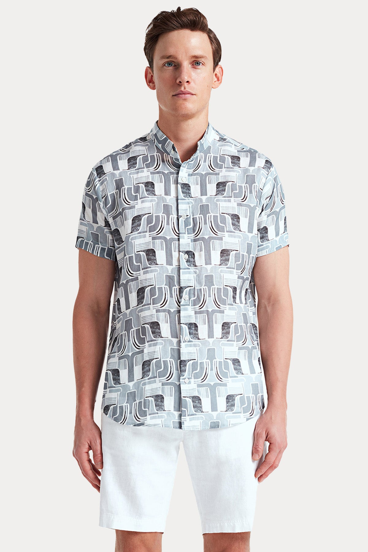 Bluemint Edmund Tapered Fit Yandan Cepli Keten Şort