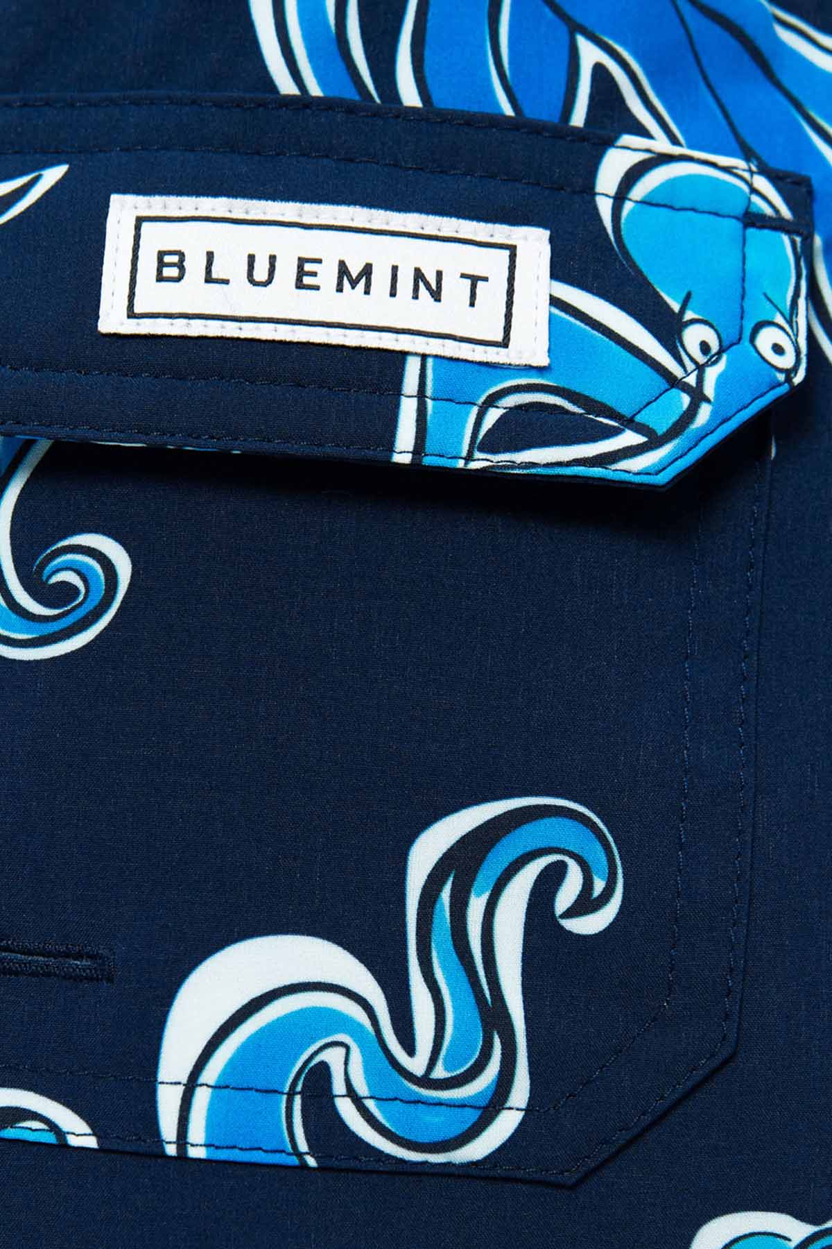 Bluemint Kids 2-10 Yaş Erkek Çocuk Arthus Boy Stretch Dancing Octopus Şort Mayo