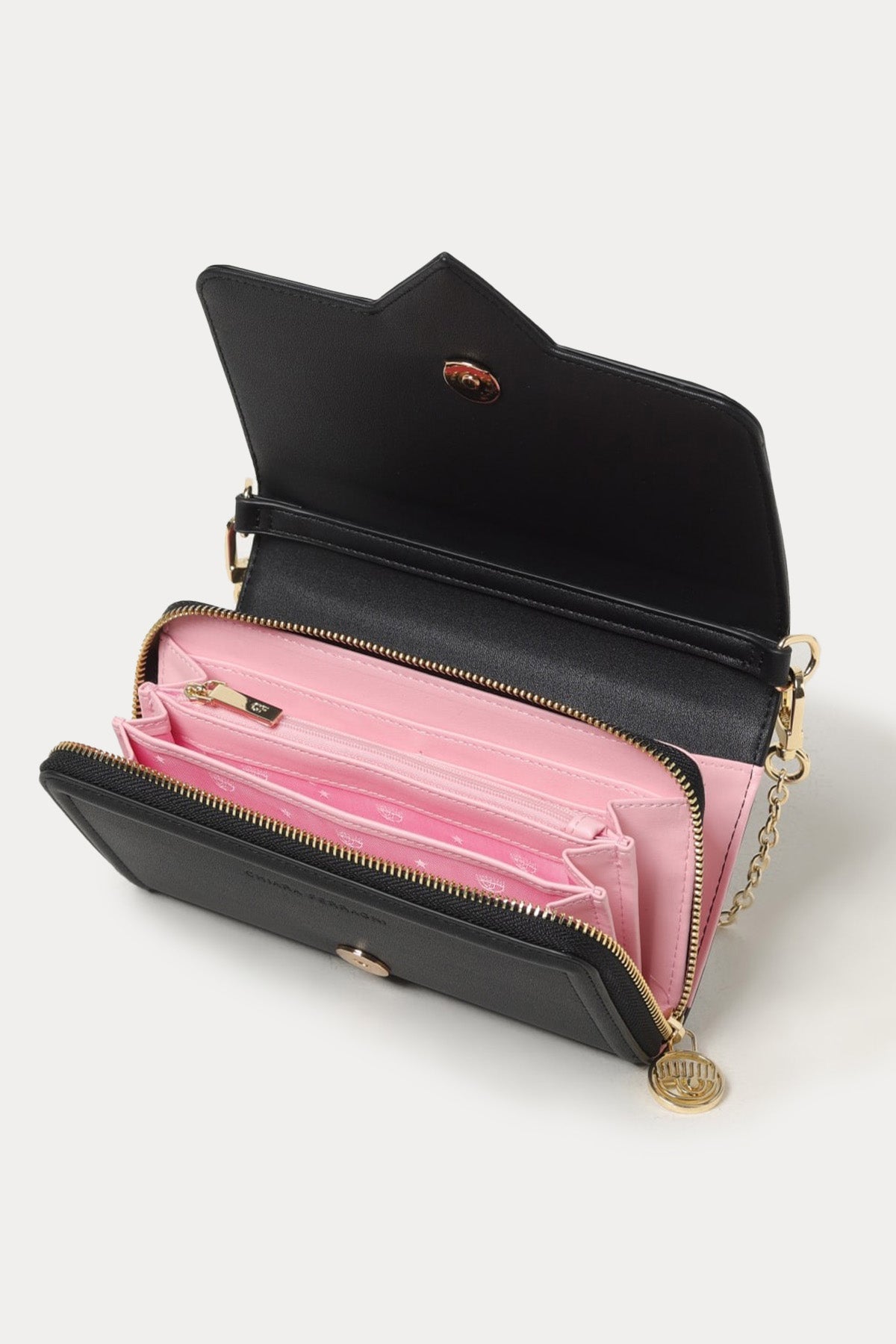 Chiara Ferragni Göz Logolu Zincir Askılı Clutch Çanta