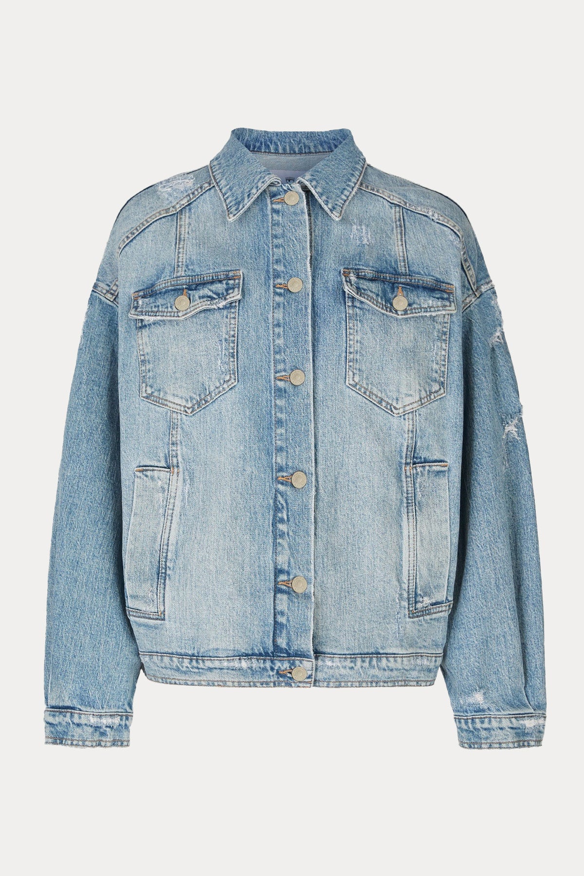 Chiara Ferragni Sırtta Logolu Denim Ceket-Ceket-Libas