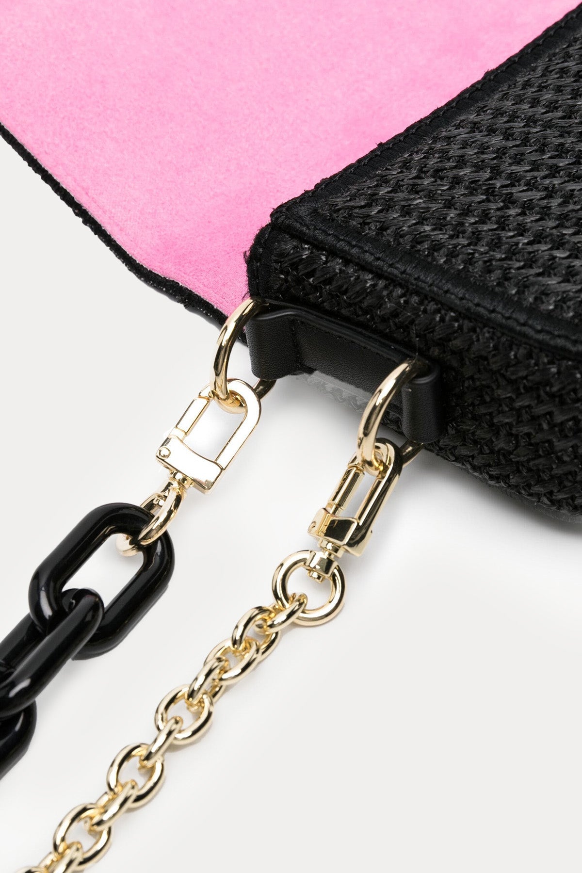 Chiara Ferragni Göz Logolu Hasır Örgü Zincir Askılı Omuz Çantası