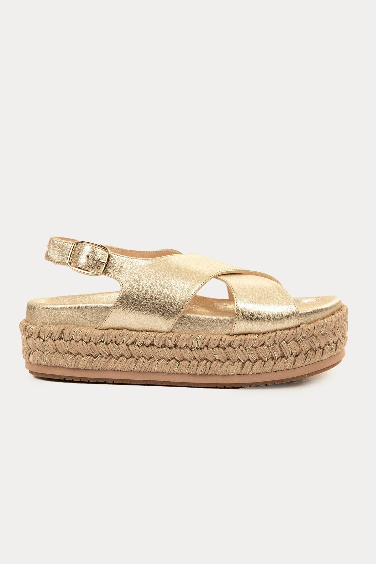Paloma Barcelo Basima Hasır Detaylı Deri Sandalet