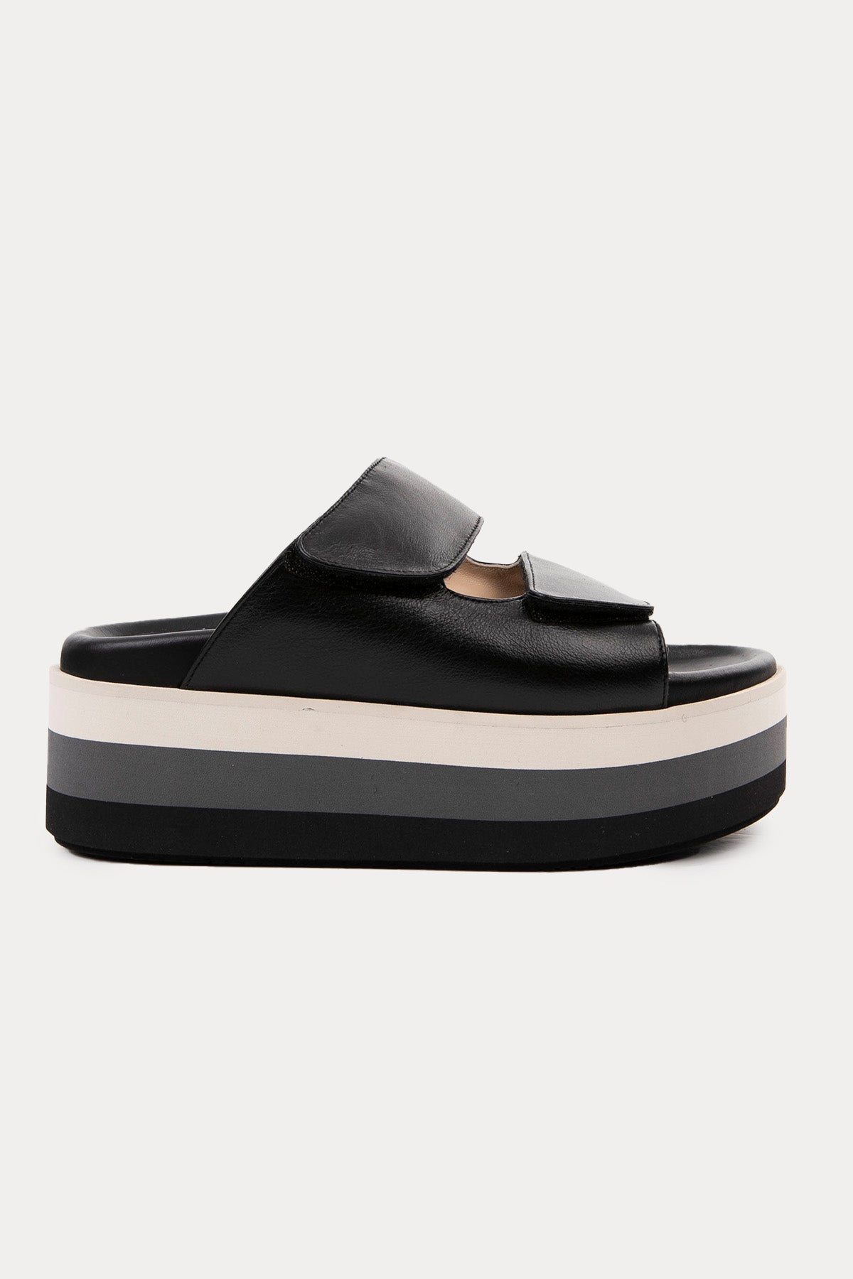 Paloma Barcelo Persa Platform Tabalı Cırt Cırt Bantlı Deri Terlik