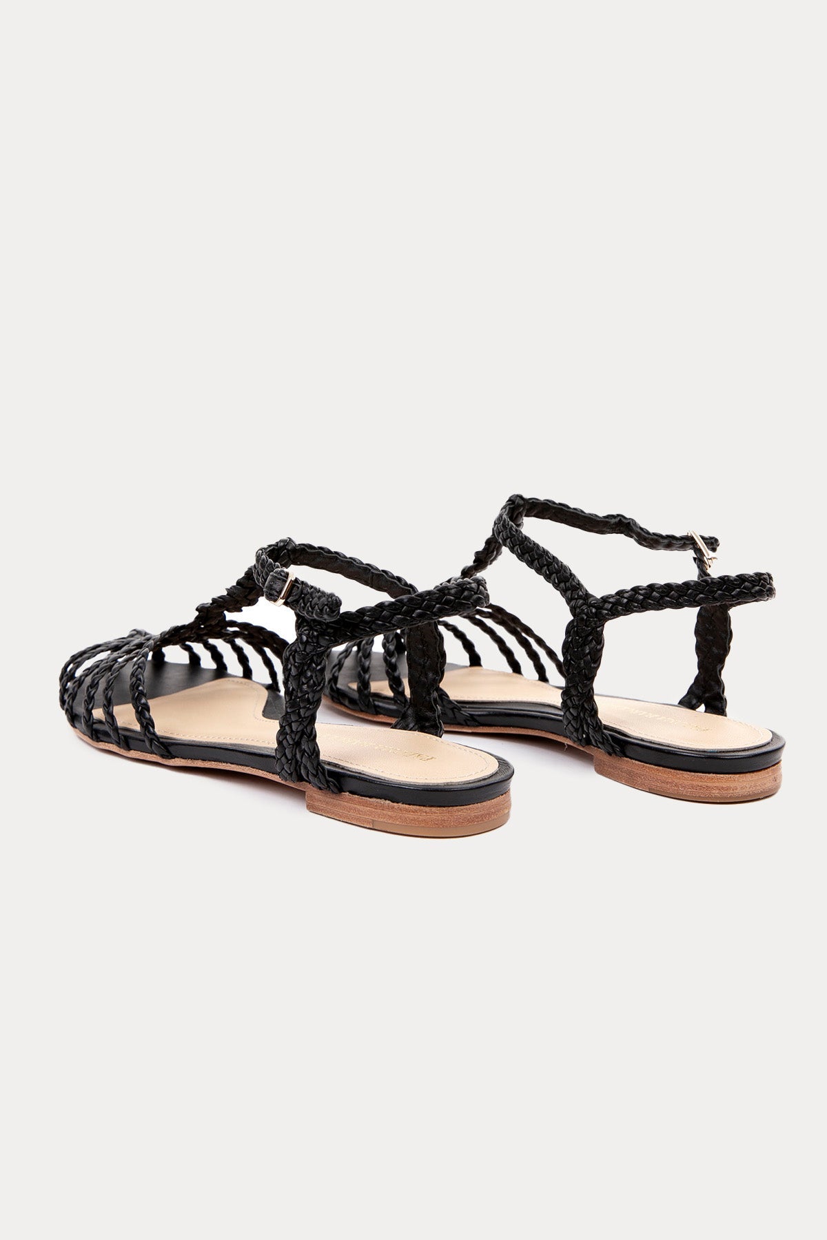 Paloma Barcelo Felisa Gladyatör Örgü Deri Sandalet