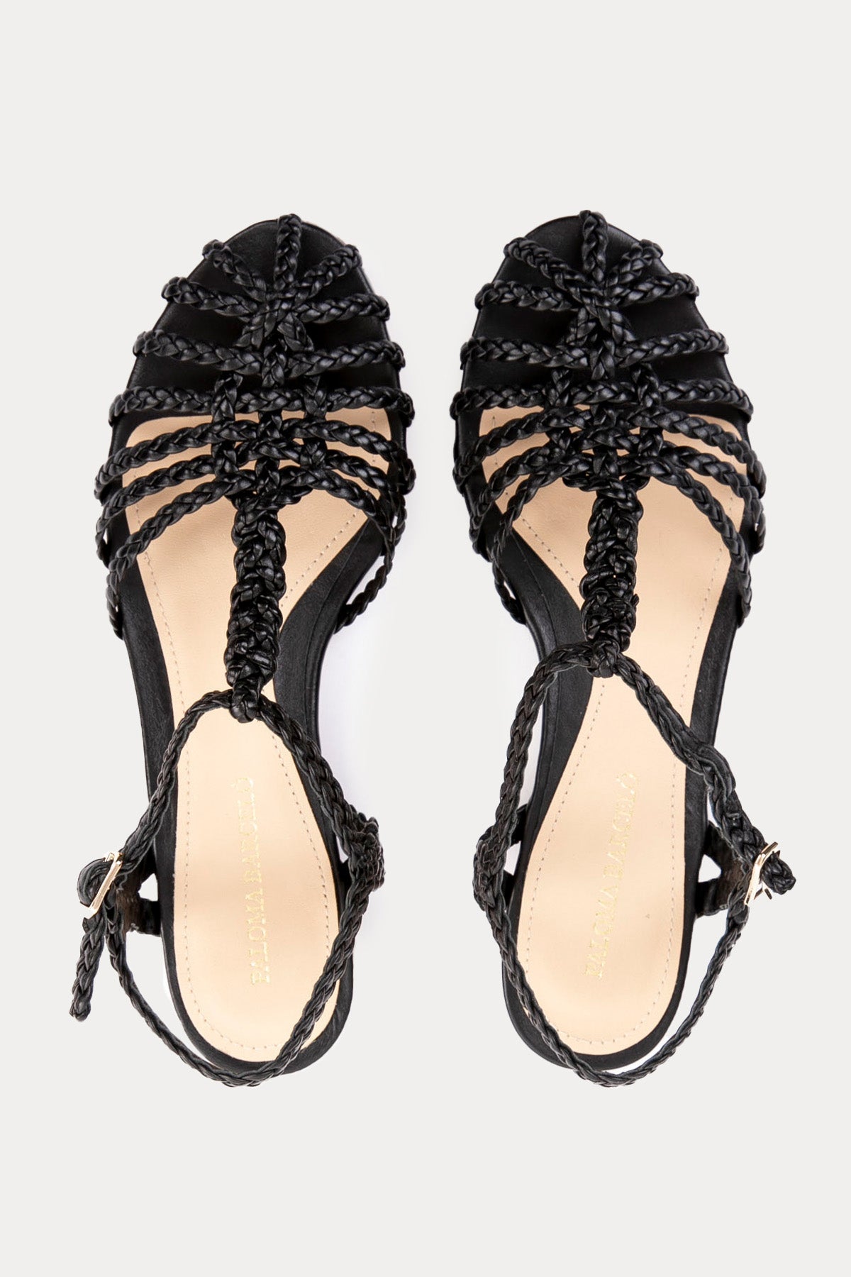 Paloma Barcelo Felisa Gladyatör Örgü Deri Sandalet