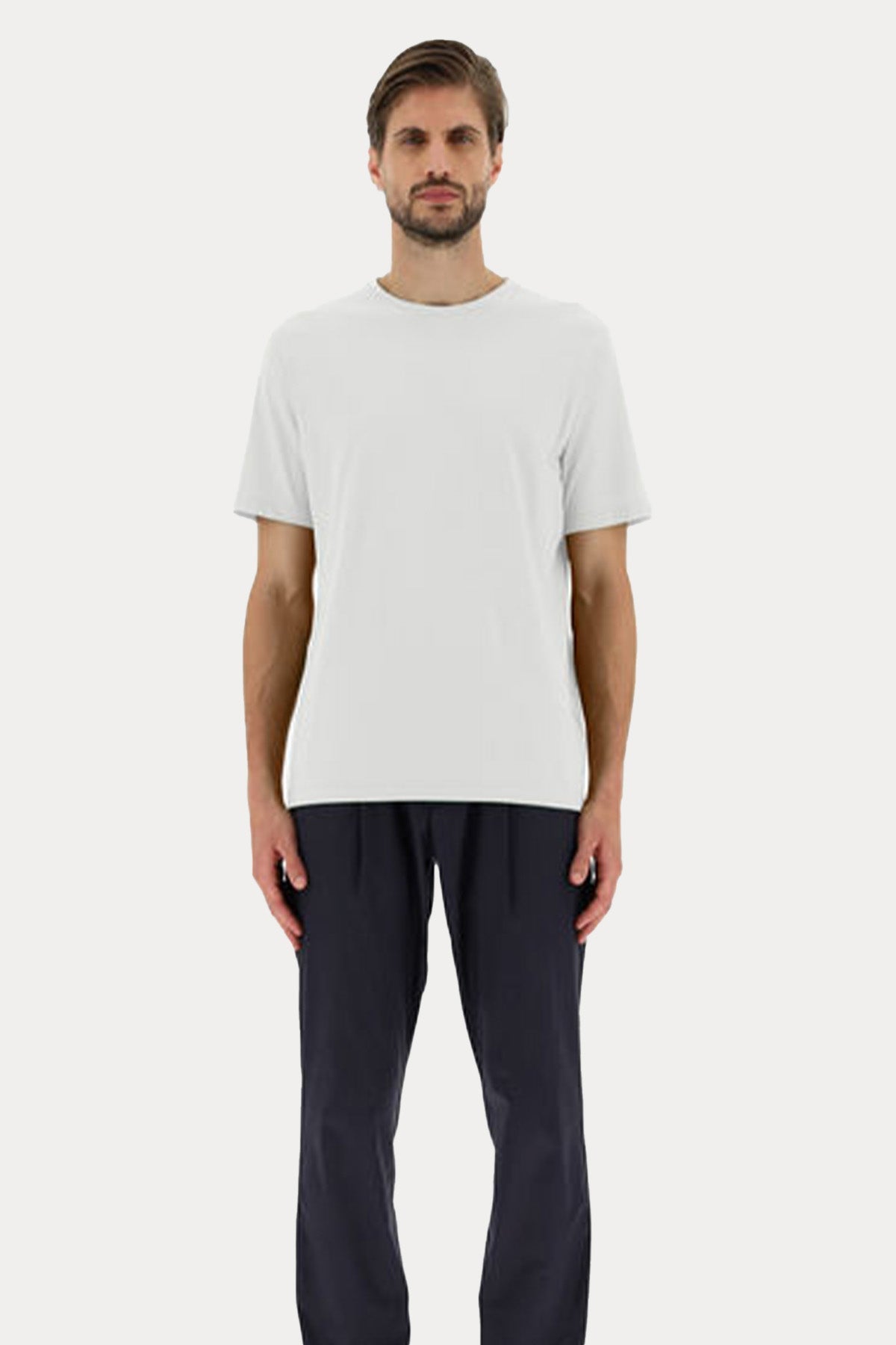 Herno Yuvarlak Yaka T-shirt-T-shirt-Libas