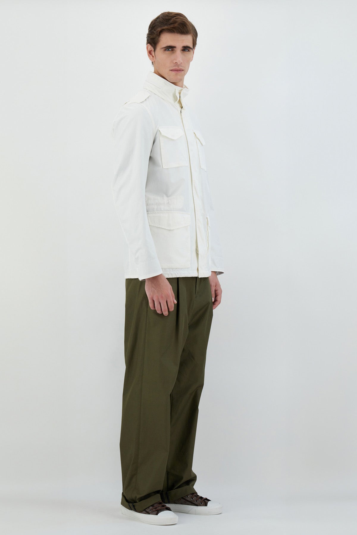 Herno Gizli Kapüşonlu Cep Detaylı Safari Mont Ceket