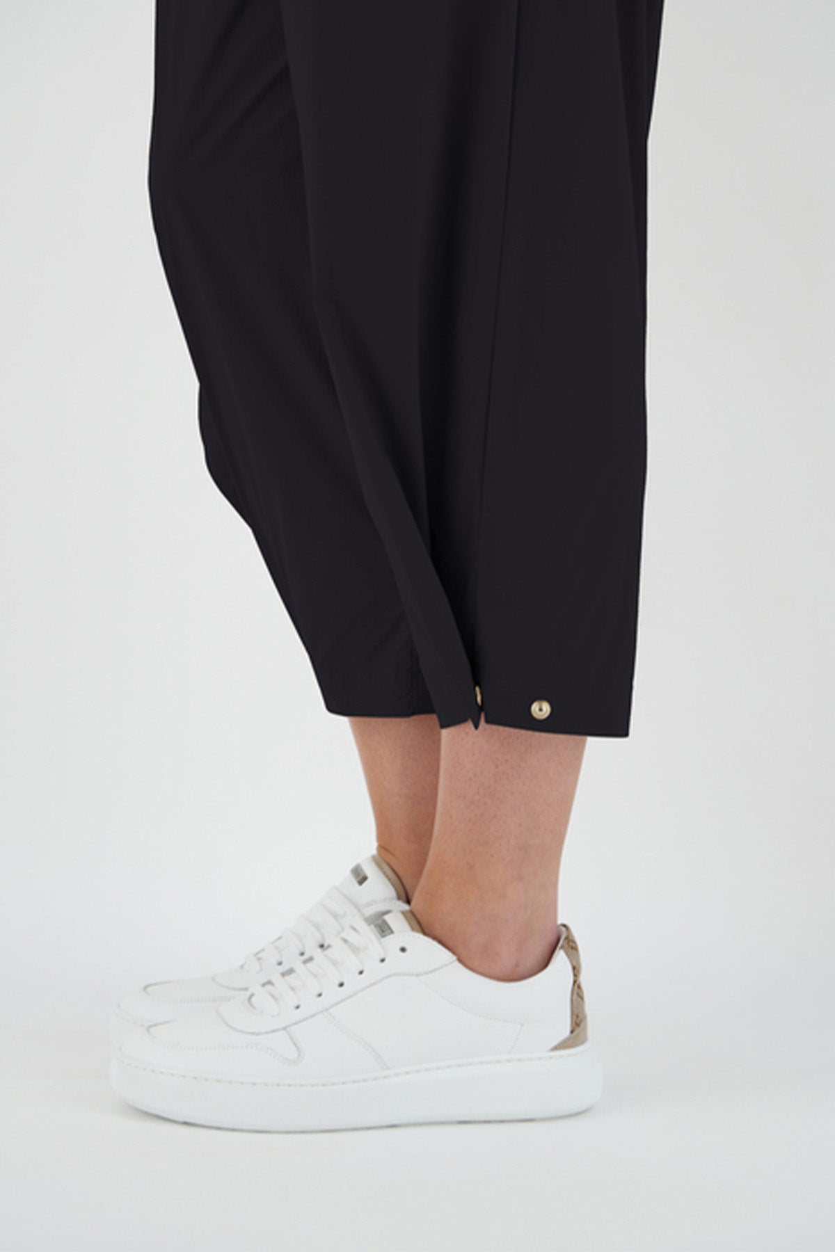 Herno Beli Lastikli Pileli Yüksek Bel Pantolon