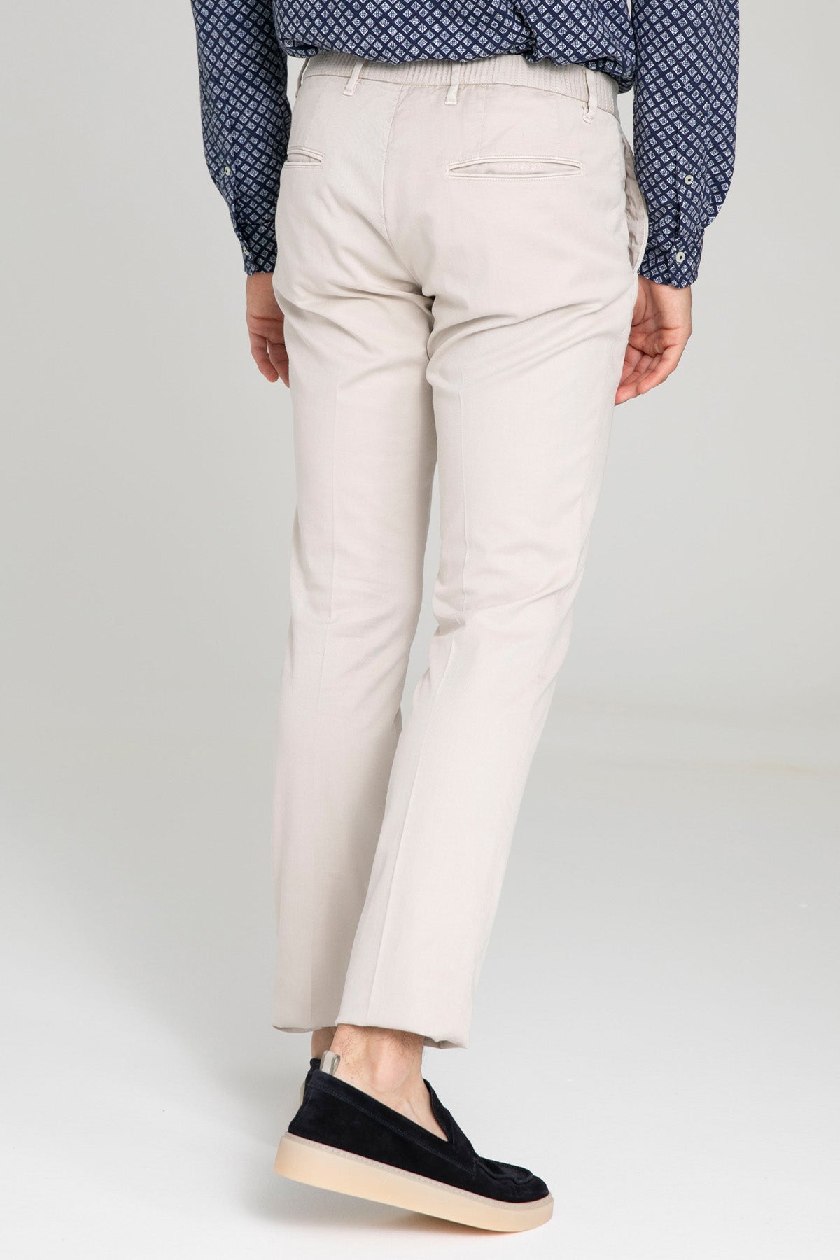 Fradi Slim Fit Beli Lastikli Yandan Cepli Tek Pile Pantolon-Pantolon-Libas
