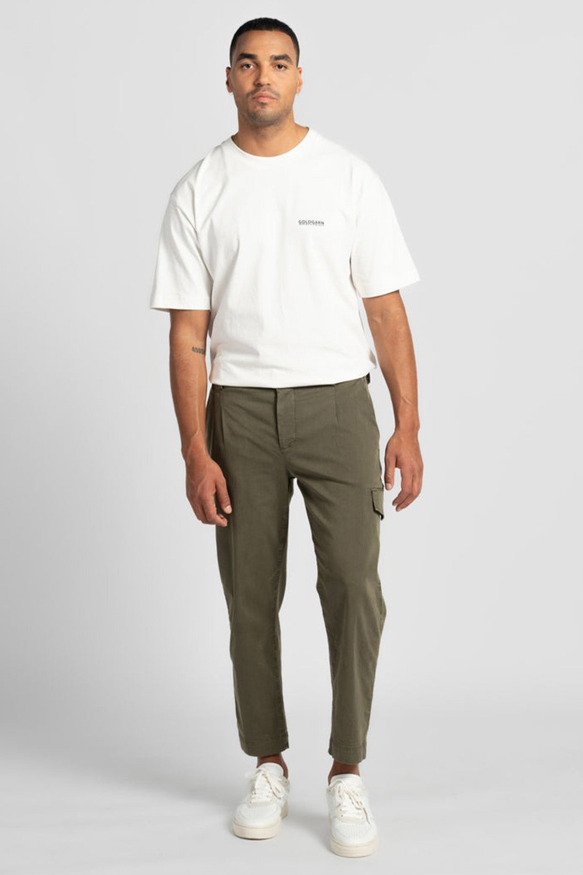 Goldgarn Collini Cool Fit Tek Pile Beli Lastikli Kargo Cepli Pantolon-Pantolon-Libas
