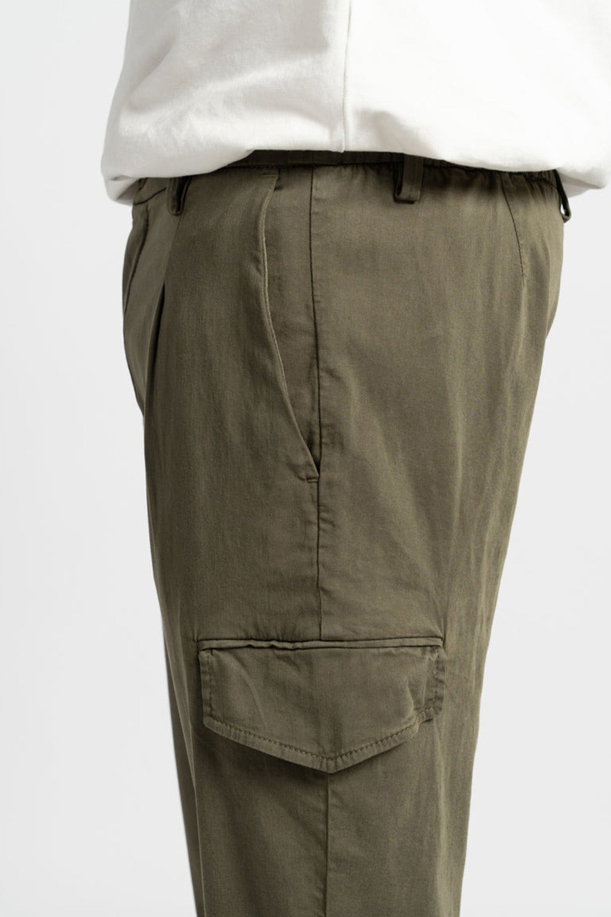Goldgarn Collini Cool Fit Tek Pile Beli Lastikli Kargo Cepli Pantolon-Pantolon-Libas