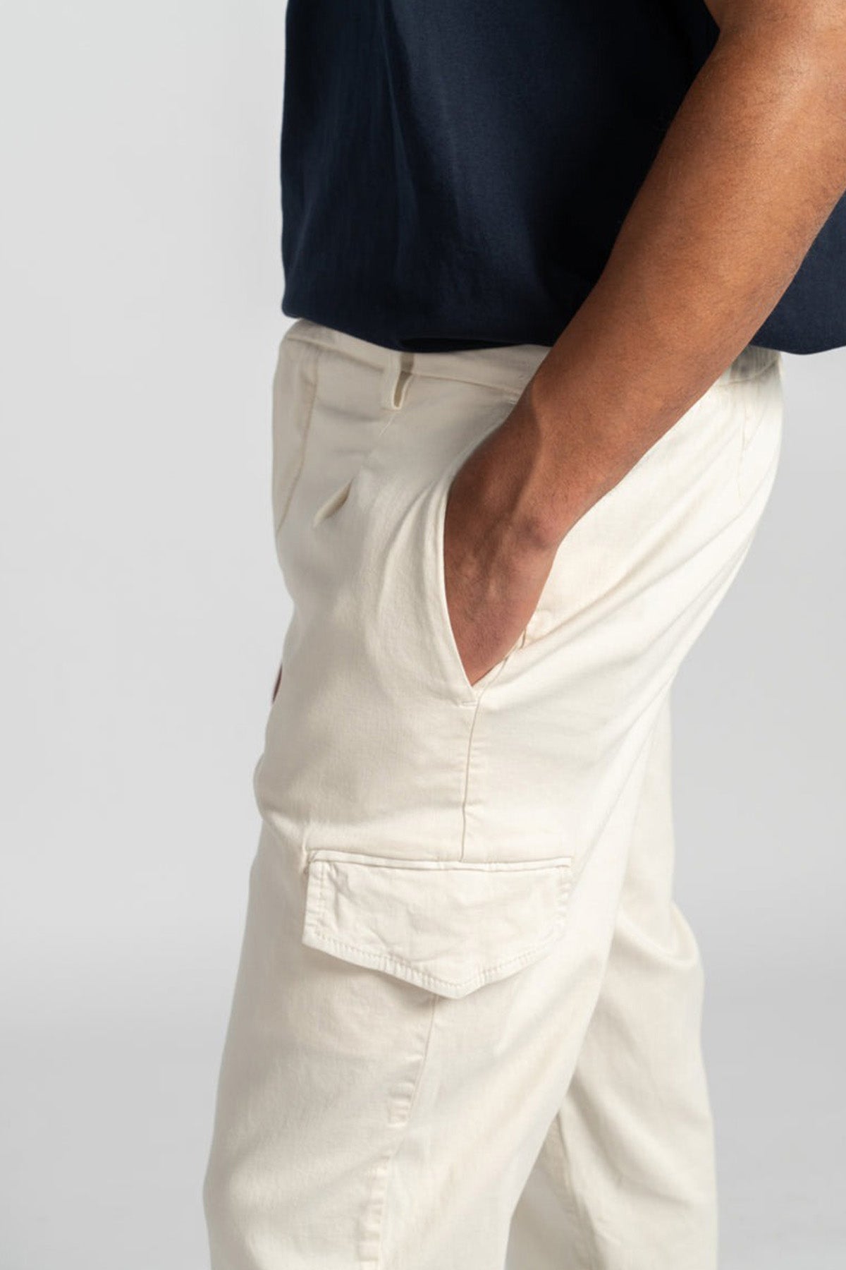 Goldgarn Collini Cool Fit Tek Pile Beli Lastikli Kargo Cepli Pantolon-Pantolon-Libas