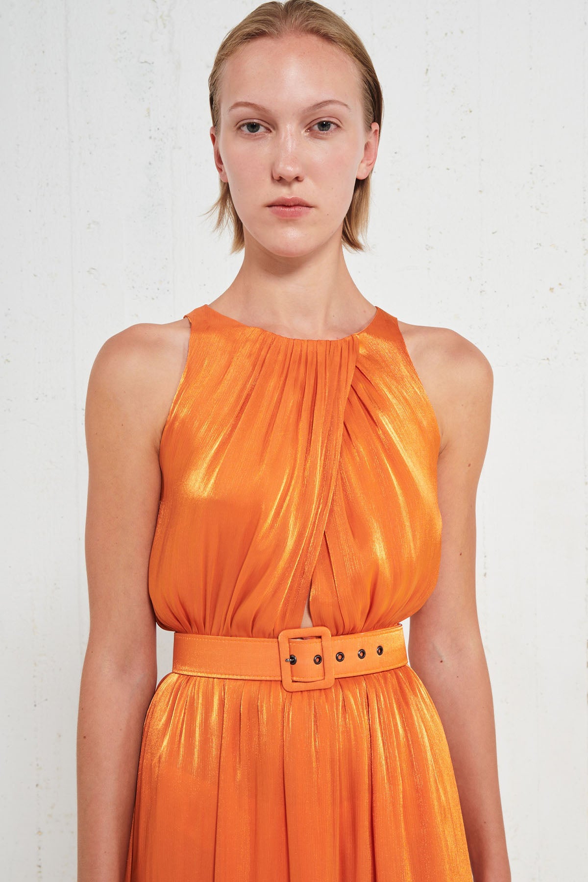 Stelios Koudounaris Kemerli Maxi Abiye Elbise